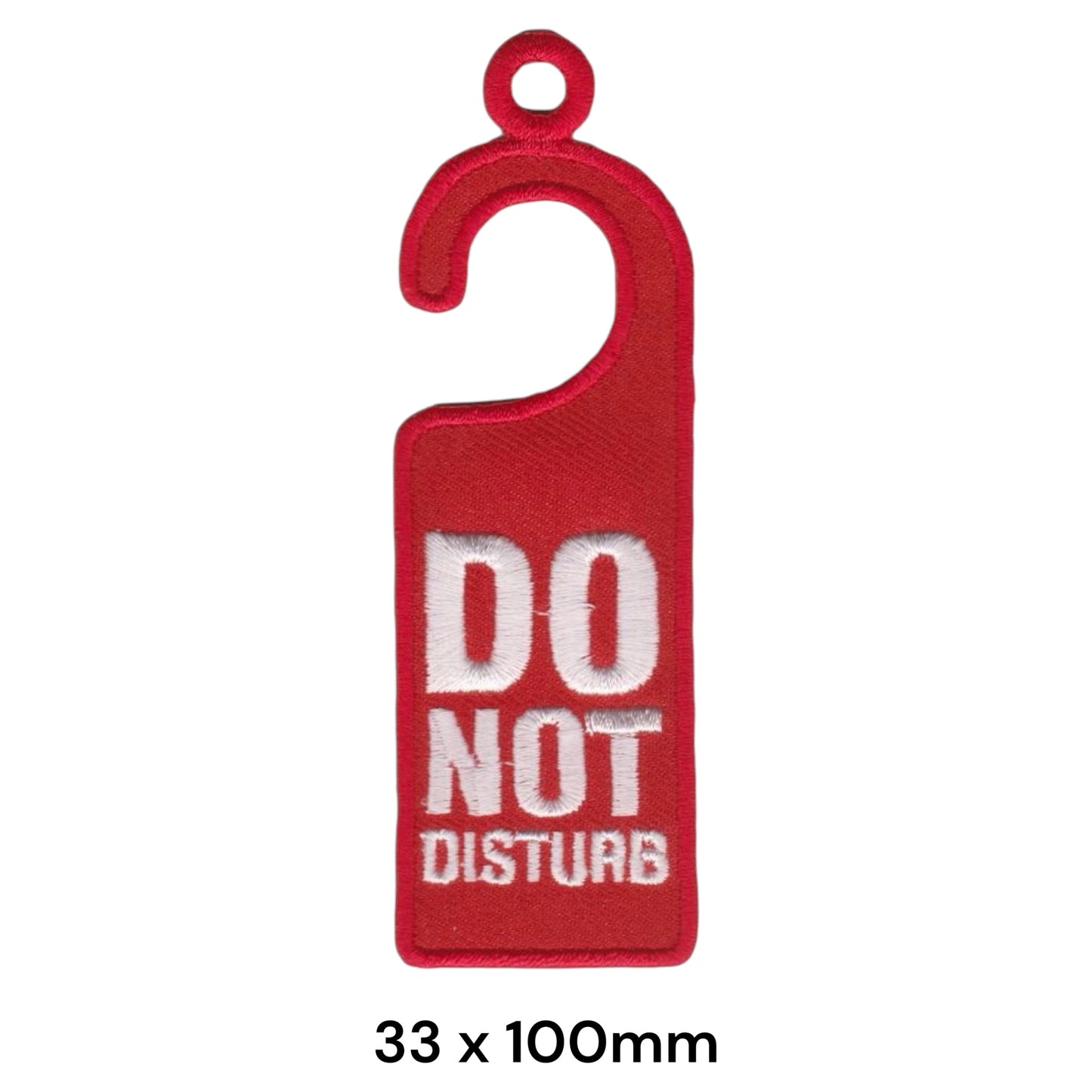 Do Not Disturb Door Hanger Embroidered Patch Iron-On Sew-On Funny Novelty Streetwear Jacket Badge