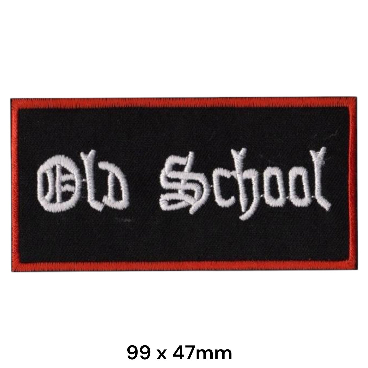 Old School Embroidered Patch Iron-On Sew-On Biker Rockabilly Tattoo Style Retro Gothic Font Jacket Badge