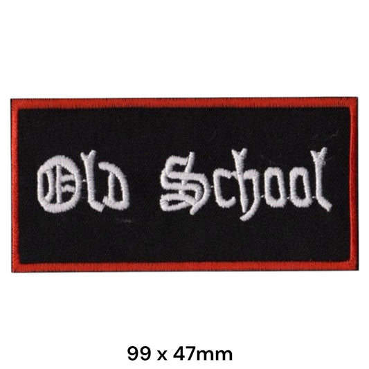 Old School Embroidered Patch Iron-On Sew-On Biker Rockabilly Tattoo Style Retro Gothic Font Jacket Badge