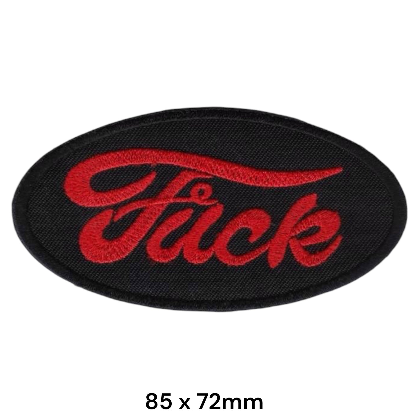 Fuck Ford Parody Oval Embroidered Patch Iron-On Sew-On Adult Humor Biker Car Culture Streetwear Jacket Badge