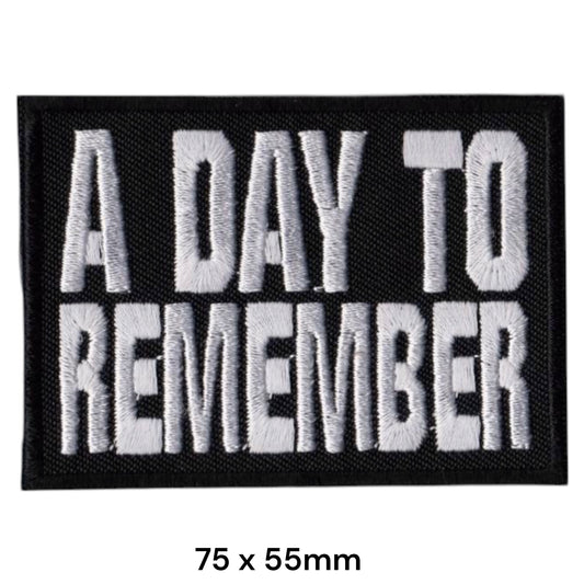 A Day To Remember Embroidered Patch Iron-On Sew-On Band Badge