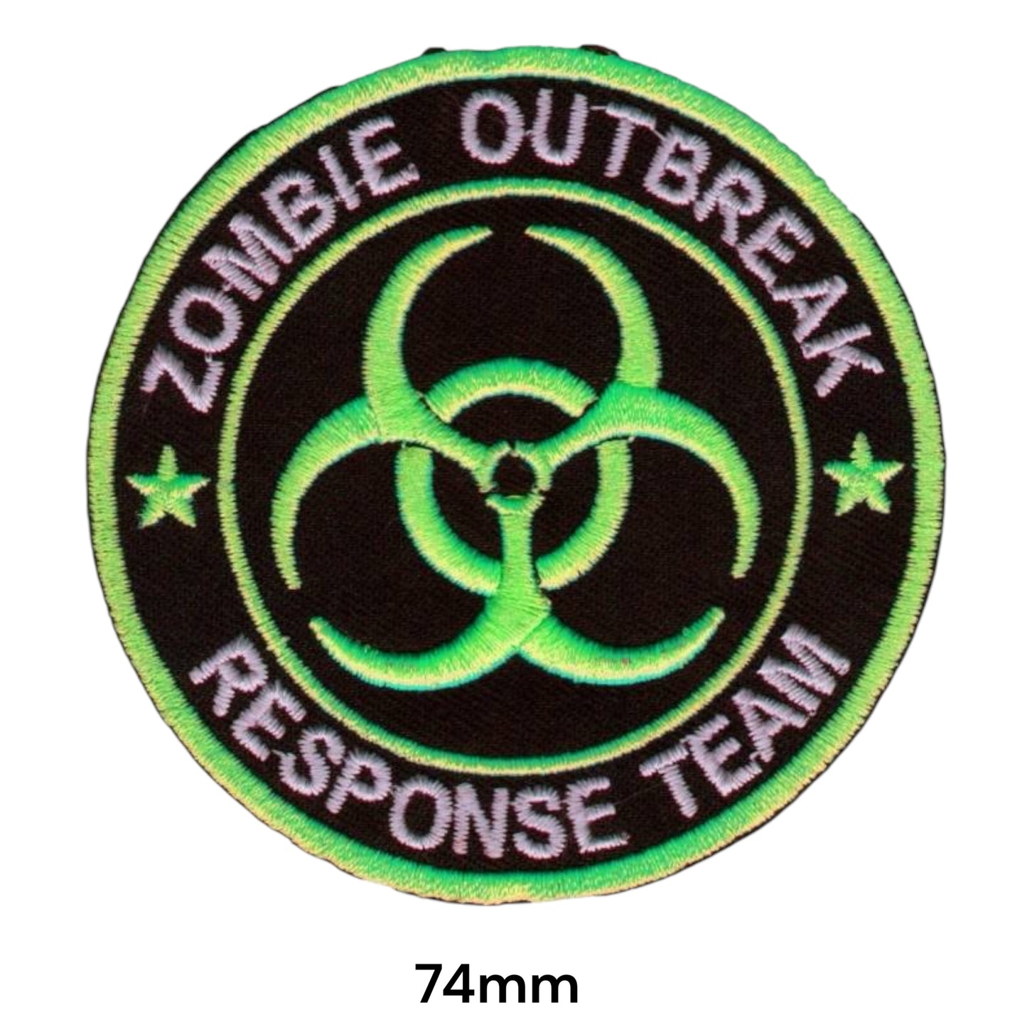 Zombie Outbreak Response Team Round Embroidered Patch Iron-On Sew-On Badge
