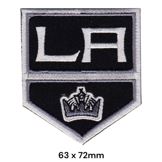LA Crown Shield Embroidered Patch Iron-On Sew-On Hockey Sports Badge