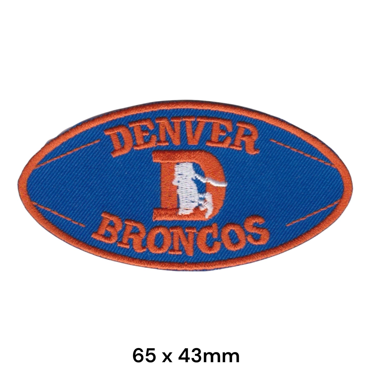Denver Broncos Oval Embroidered Patch Iron-On Sew-On NFL Football Badge