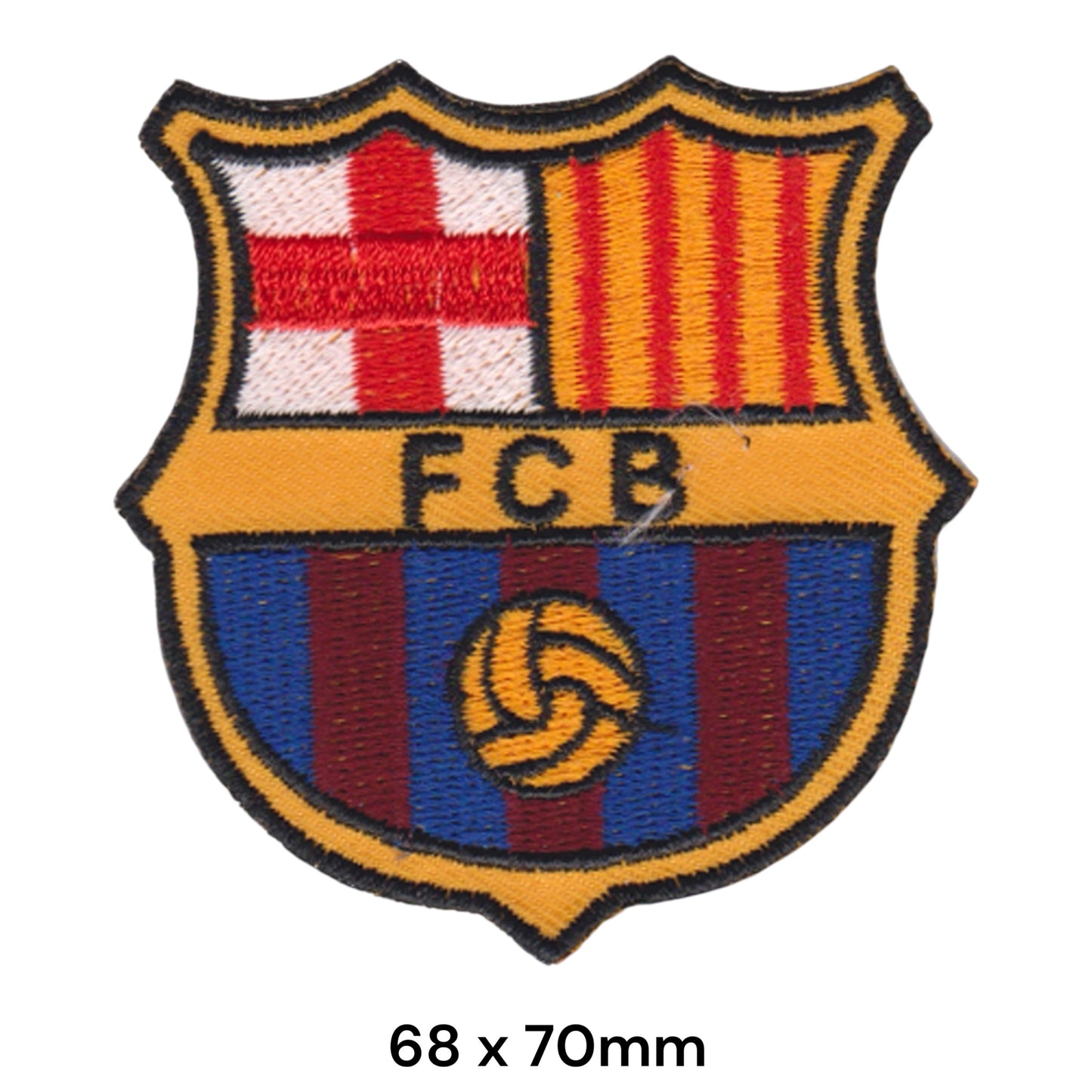 FC Barcelona Crest Embroidered Patch Iron-On Sew-On Football Club Badge