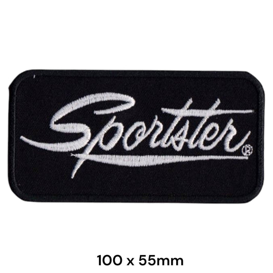 Harley-Davidson Sportster Script Embroidered Patch Iron-On Sew-On Biker Badge