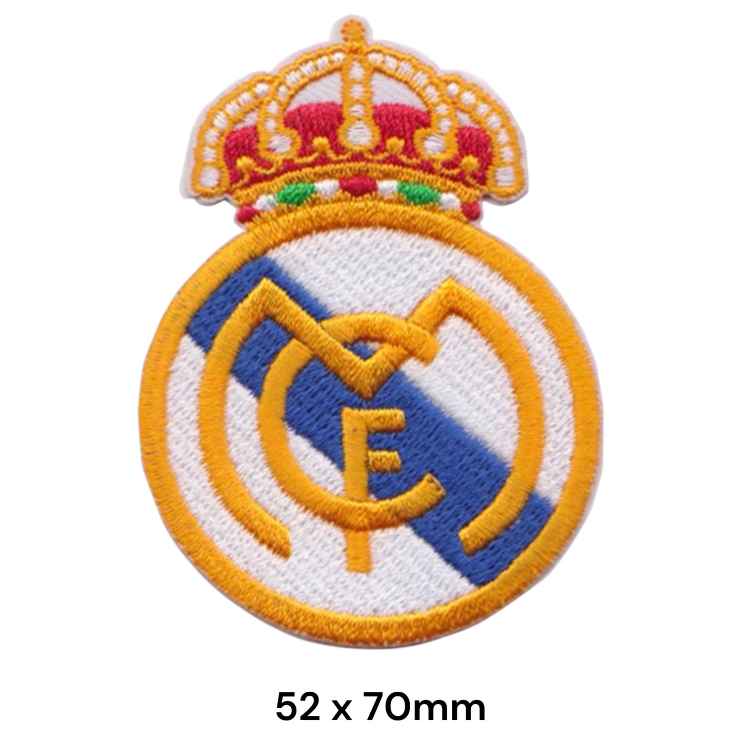 Real Madrid CF Crest Embroidered Patch Iron-On Sew-On Football Club Badge