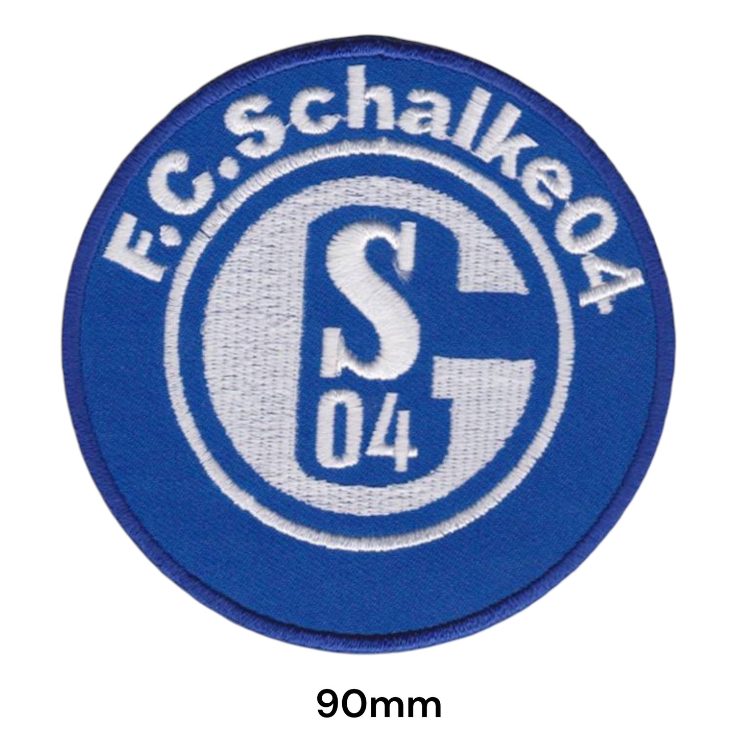 FC Schalke 04 Crest Round Embroidered Patch Iron-On Sew-On Football Club Badge