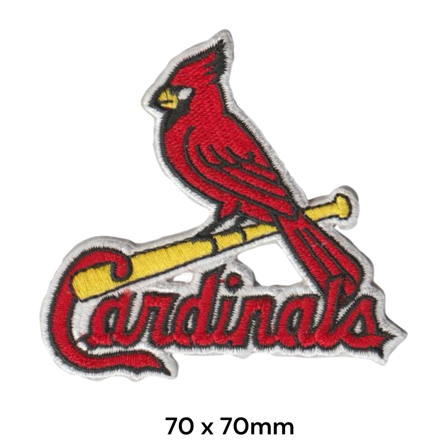 St. Louis Cardinals Bird on Bat Embroidered Patch Iron-On Sew-On MLB Baseball Badge