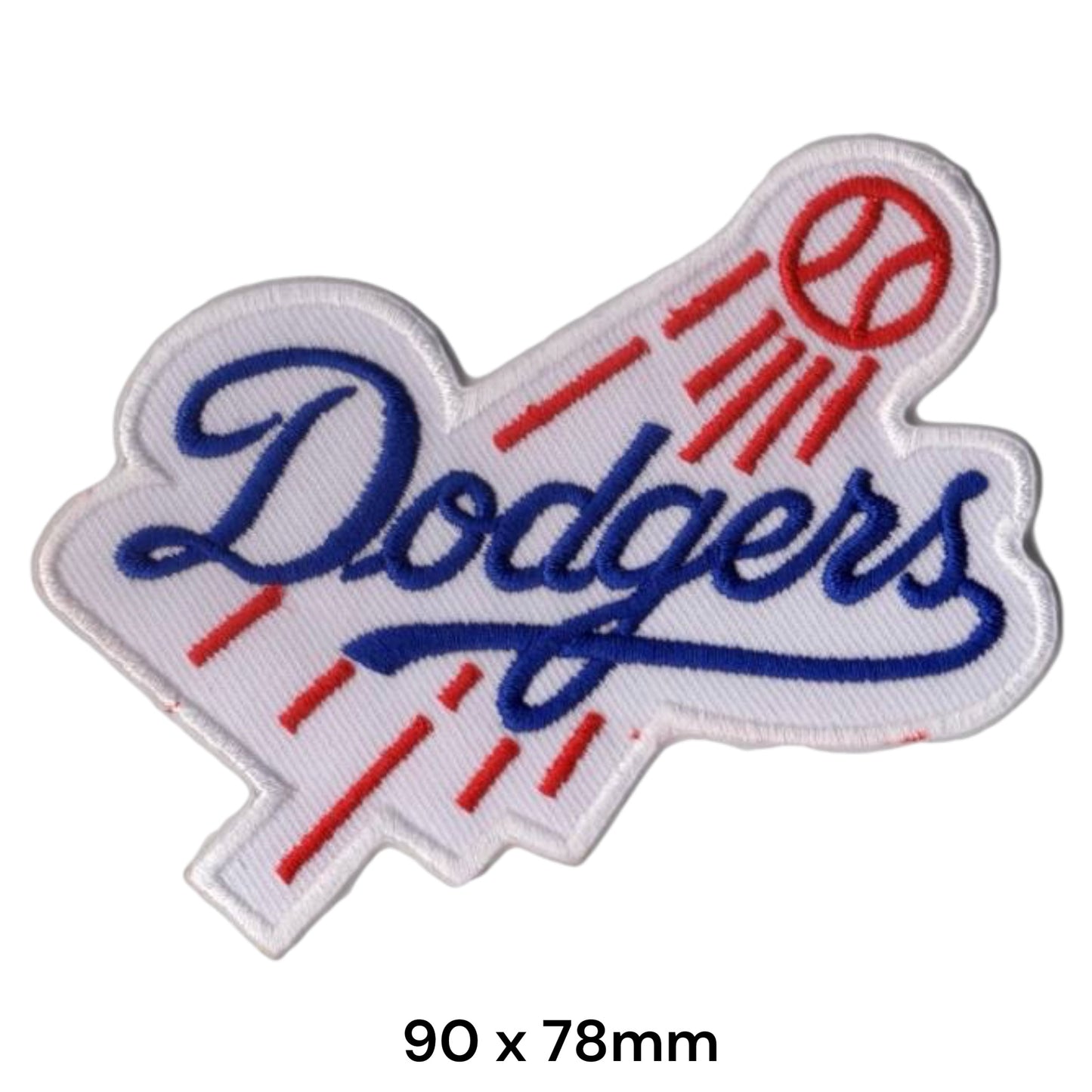 Los Angeles Dodgers Script Logo Embroidered Patch Iron-On Sew-On MLB Baseball Badge