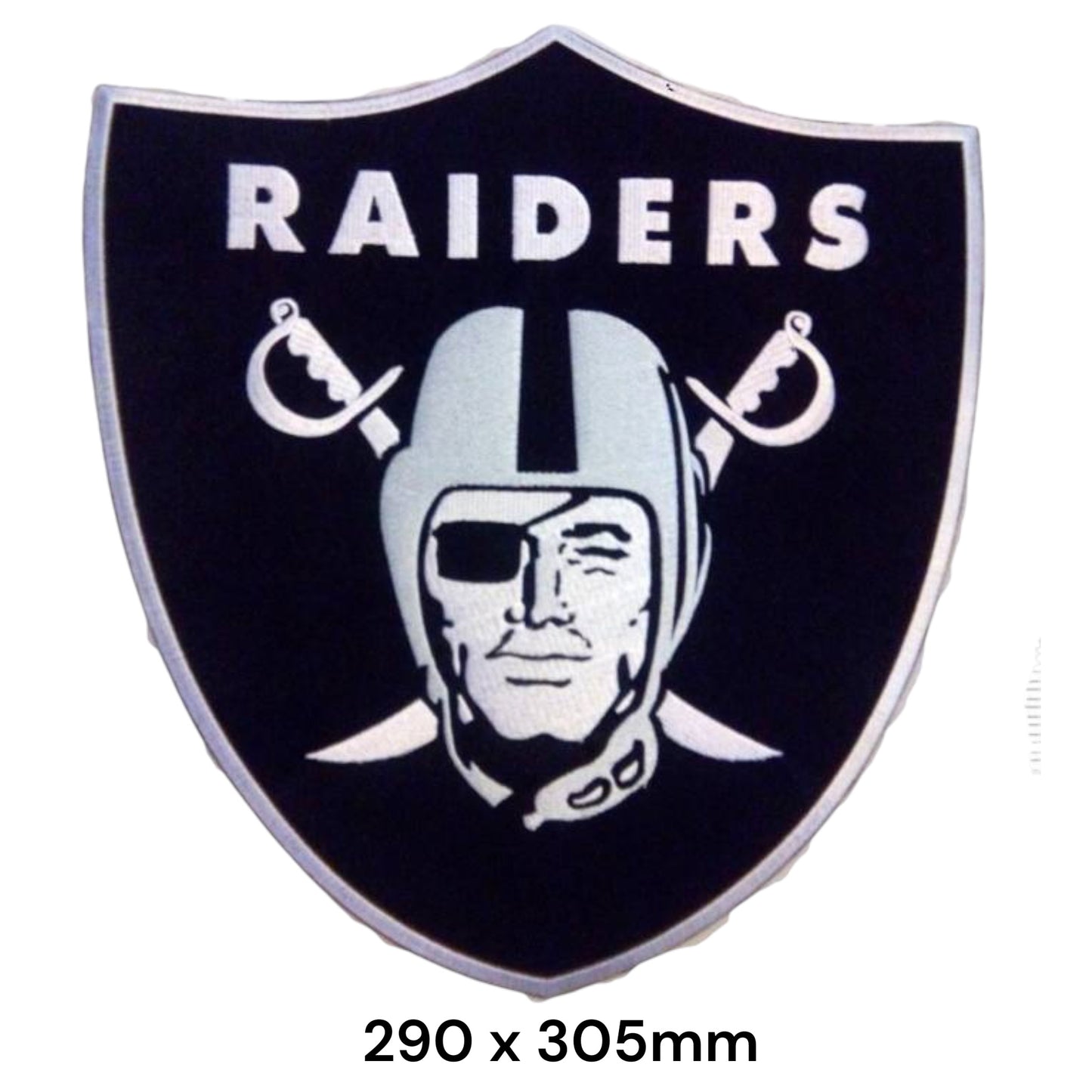 Las Vegas Raiders Shield XXL Embroidered Back Patch Iron-On Sew-On NFL Football Badge