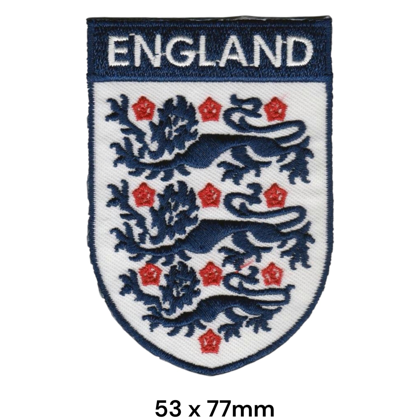 England Three Lions Crest Embroidered Patch Iron-On Sew-On Football Badge