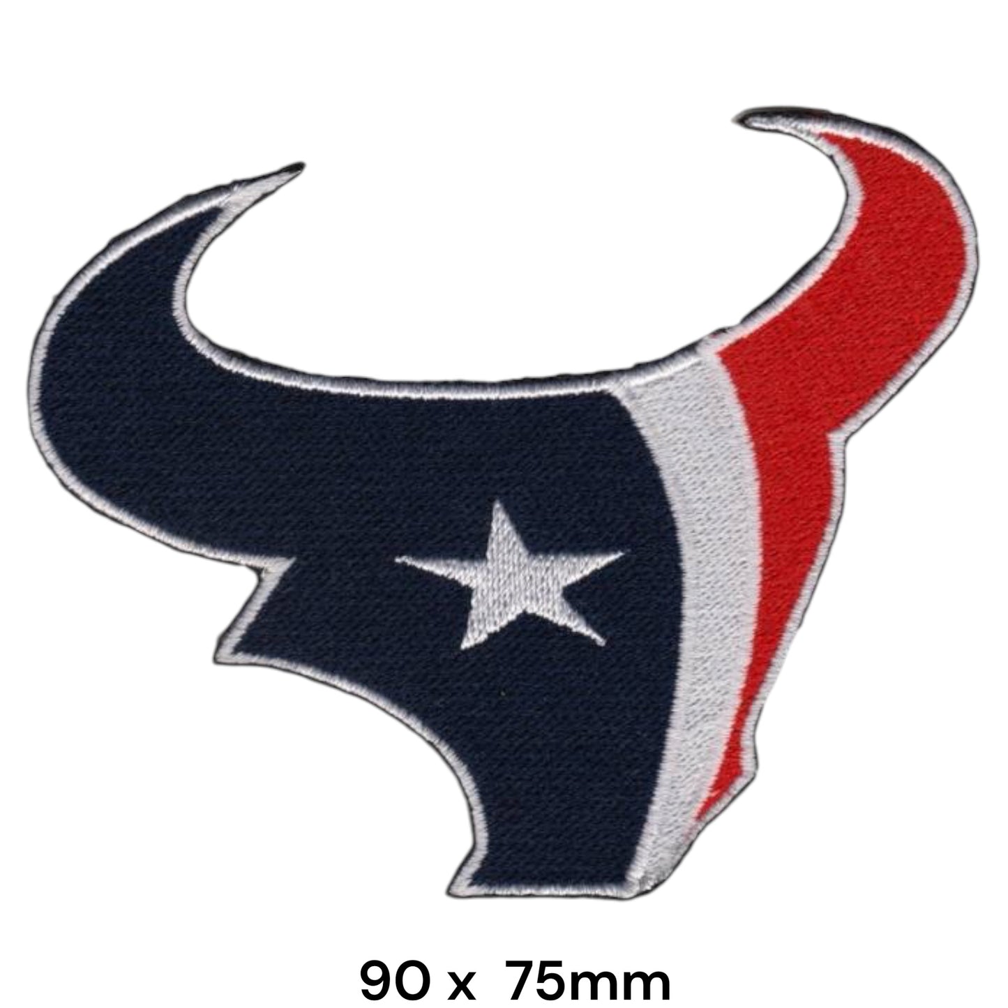 Houston Texans Bull Logo Embroidered Patch Iron-On Sew-On NFL Football Badge