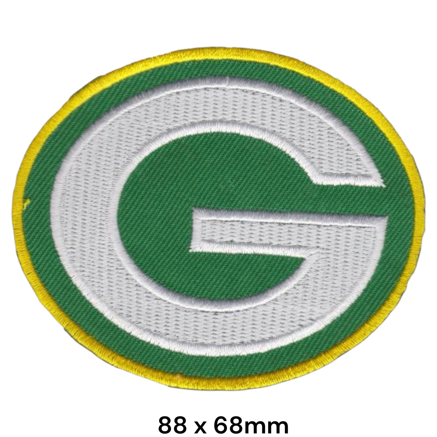 Green Bay Packers G Logo Oval Embroidered Patch Iron-On Sew-On NFL Football Badge