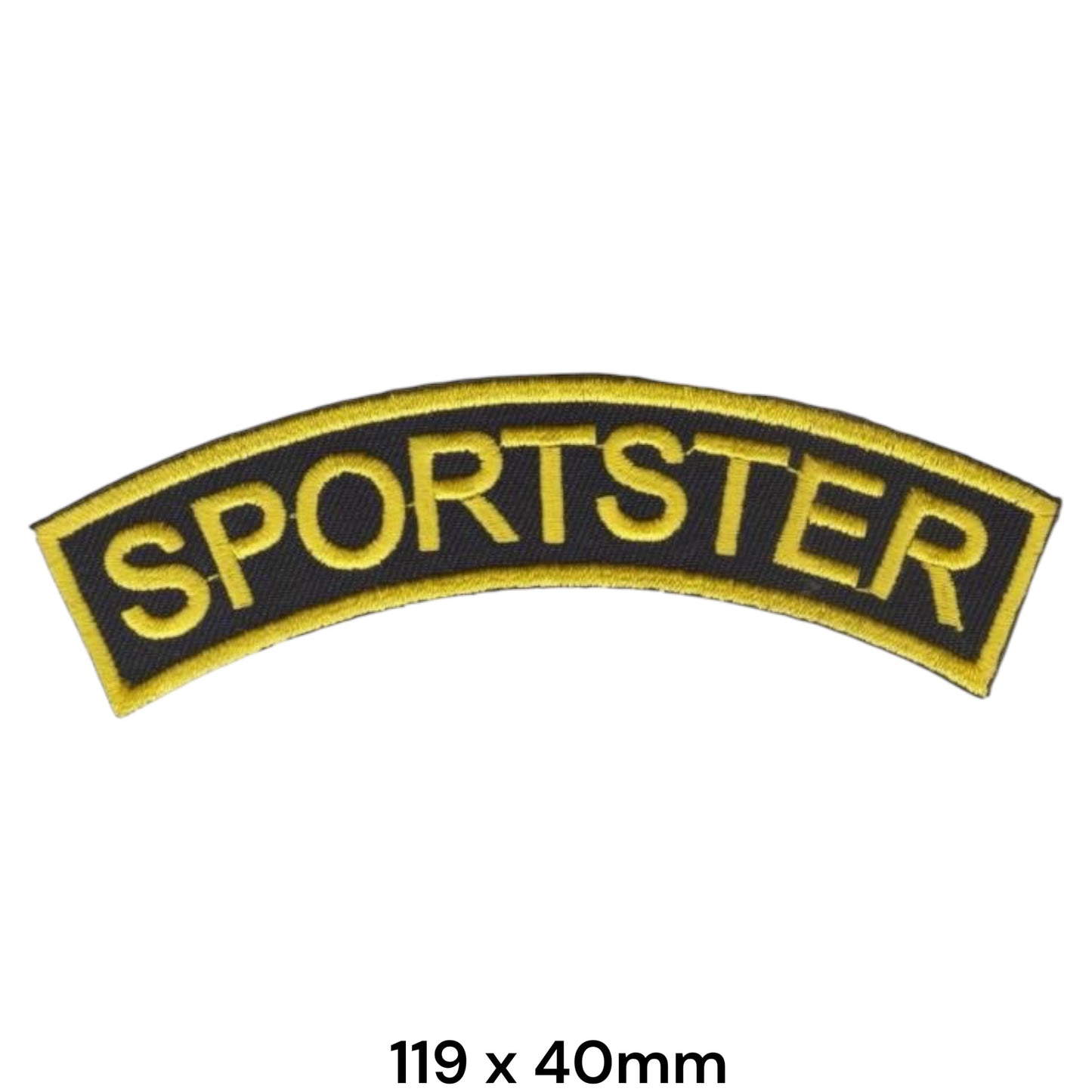 Sportster Rocker Arch Embroidered Patch Iron-On Sew-On Biker Motorcycle Badge