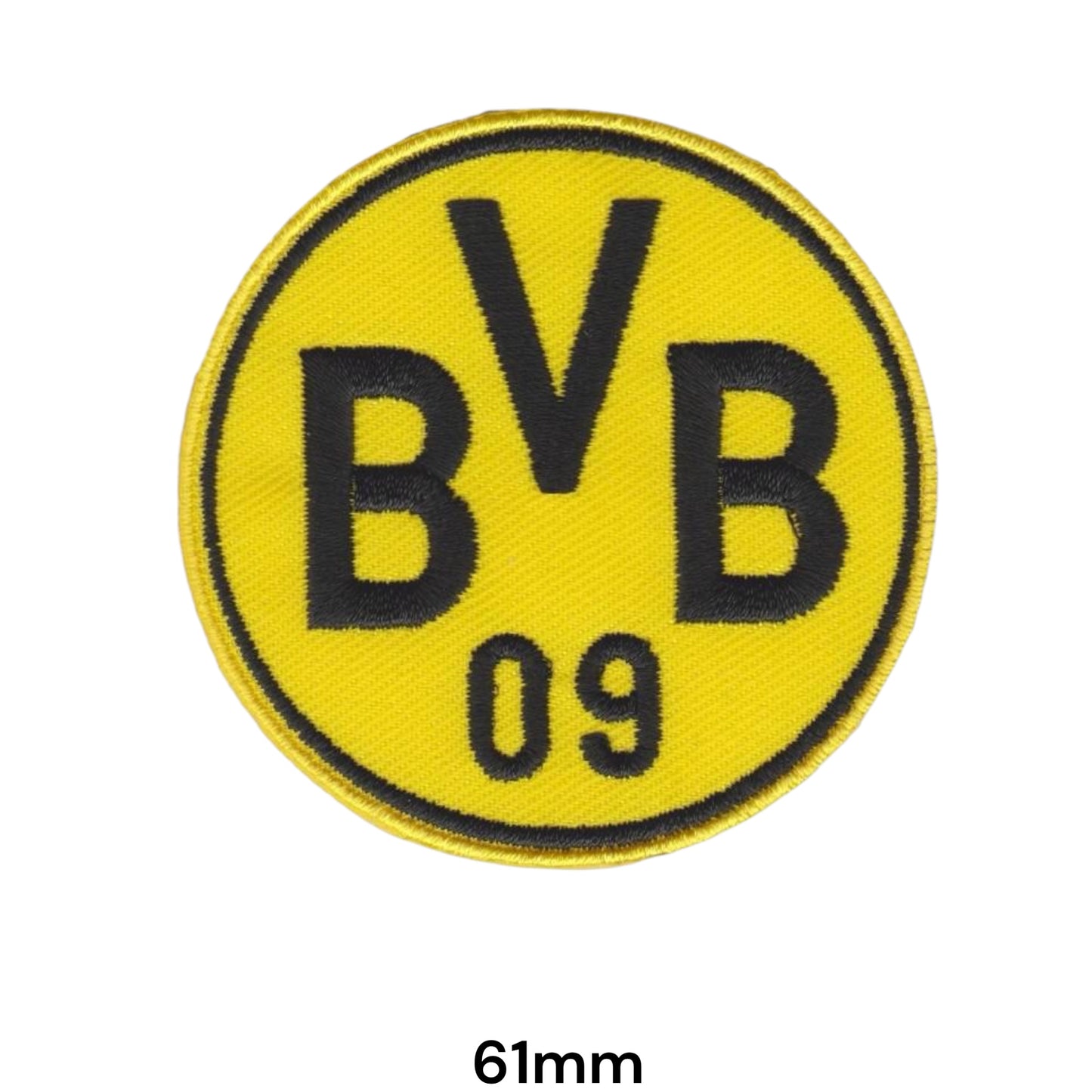 Borussia Dortmund BVB 09 Round Logo Embroidered Patch Iron-On Sew-On Football Club Badge
