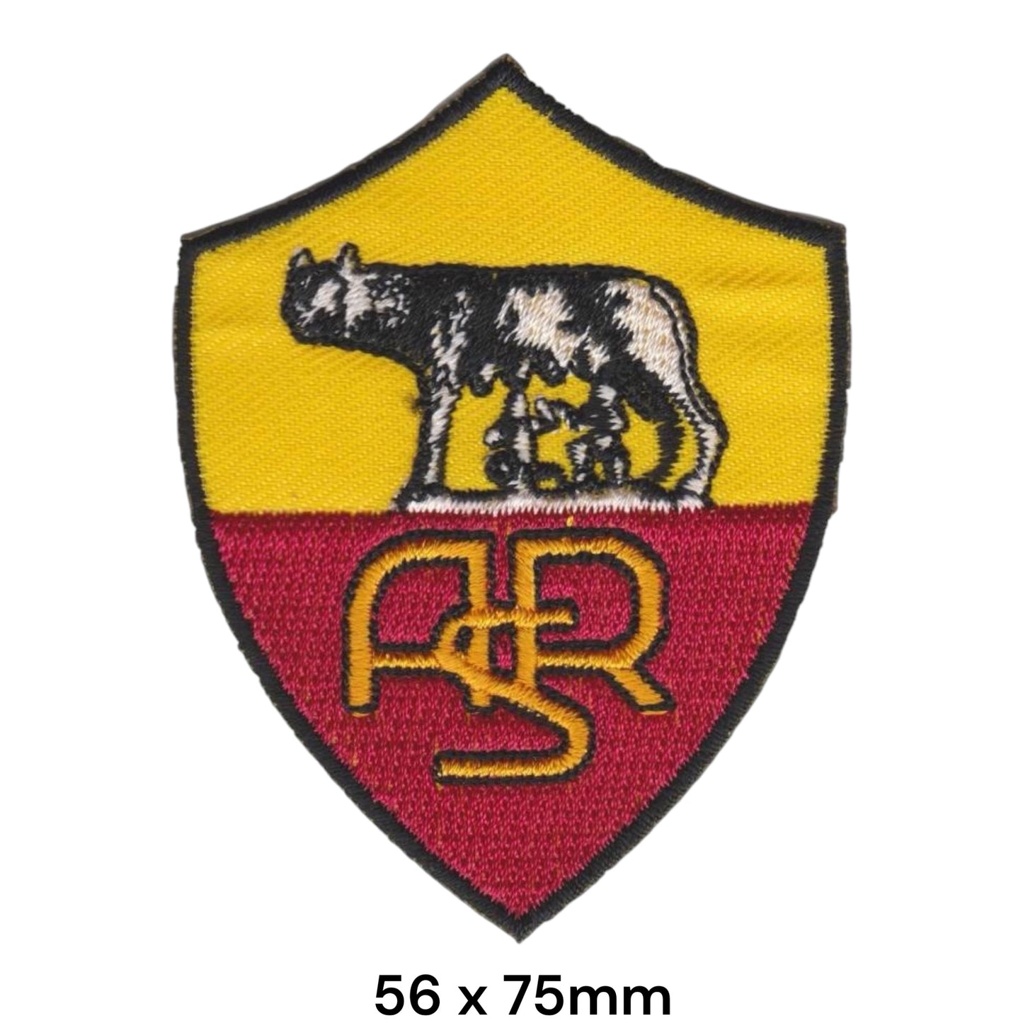 AS Roma Shield Crest Embroidered Patch Iron-On Sew-On Football Club Badge