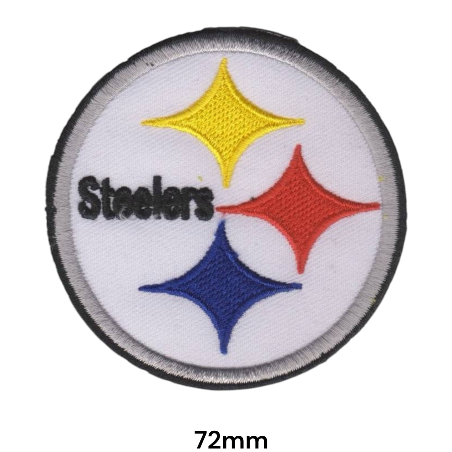 Pittsburgh Steelers Round Logo Embroidered Patch Iron-On Sew-On NFL Football Badge