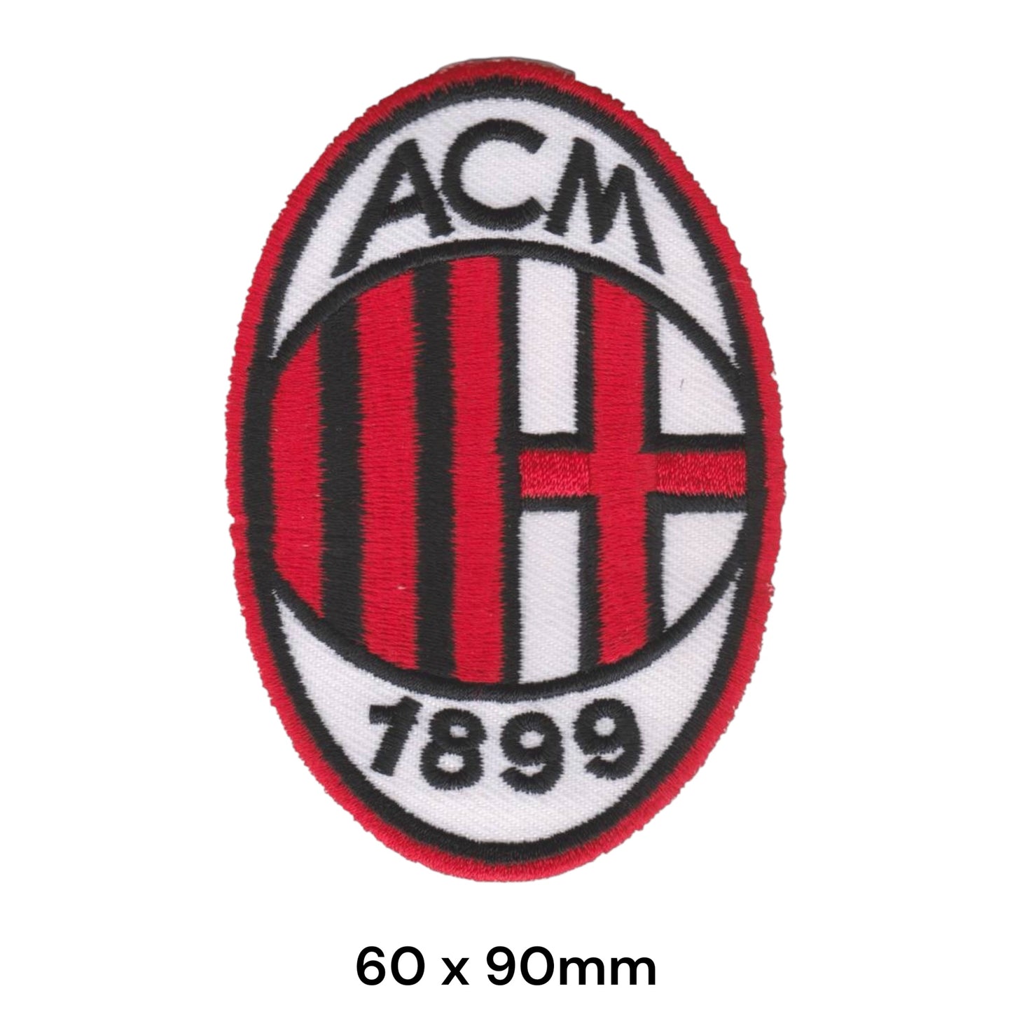 AC Milan Crest Embroidered Patch 60x90mm red black white