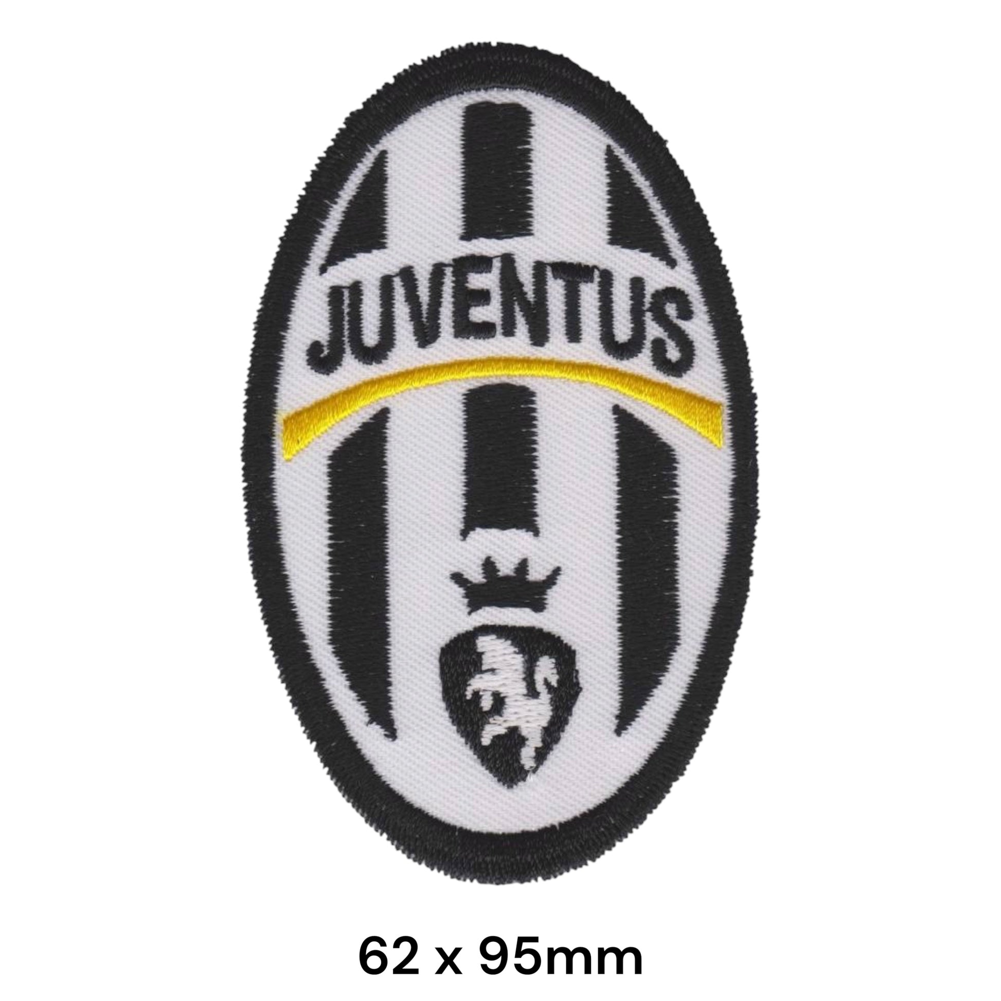 Juventus FC Crest Embroidered Patch 62x95mm black white gold