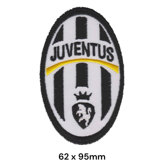 Juventus FC Crest Embroidered Patch 62x95mm black white gold