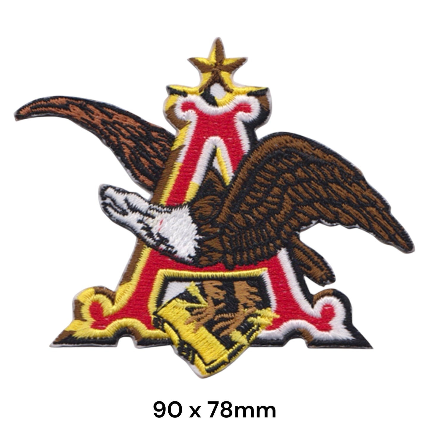Anheuser-Busch Eagle Crest Embroidered Patch 90x78mm brown red gold white