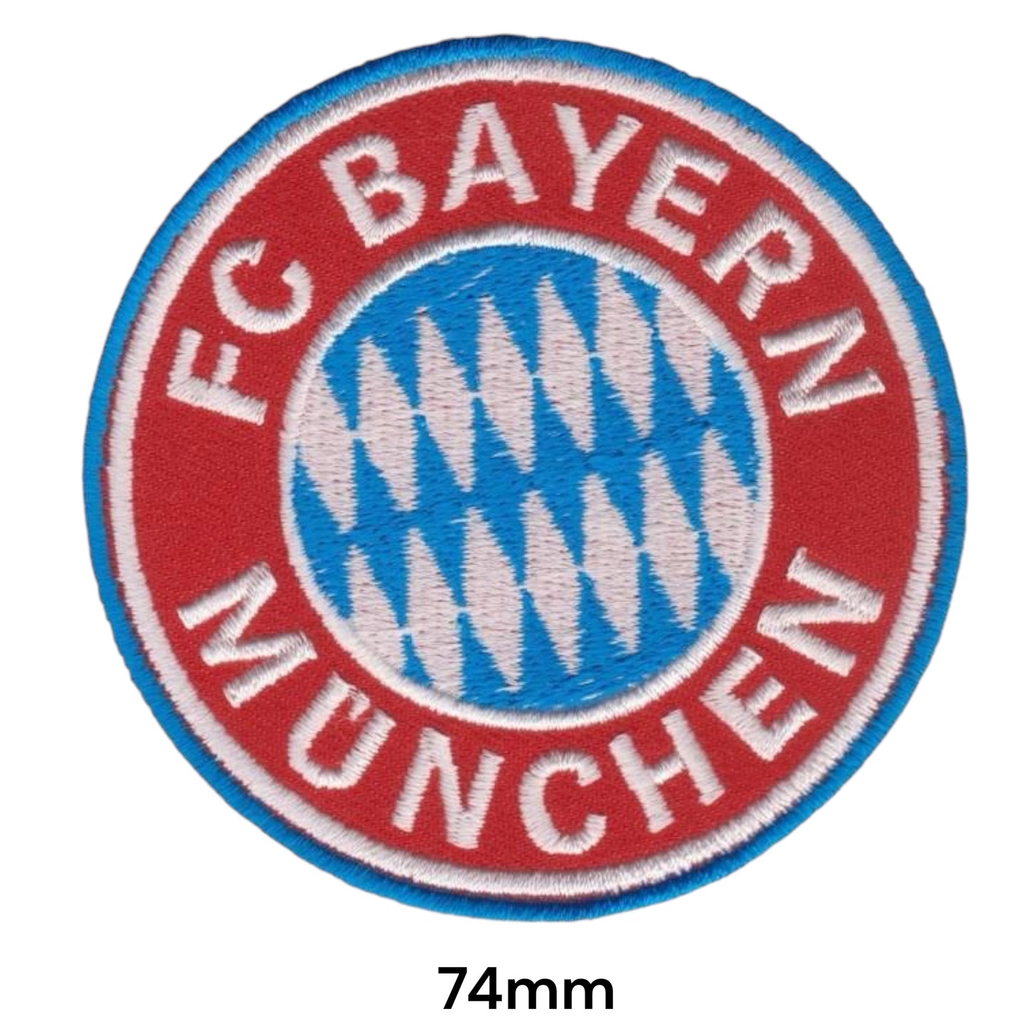 FC Bayern München Round Logo Embroidered Patch Iron-On Sew-On Football Club Badge