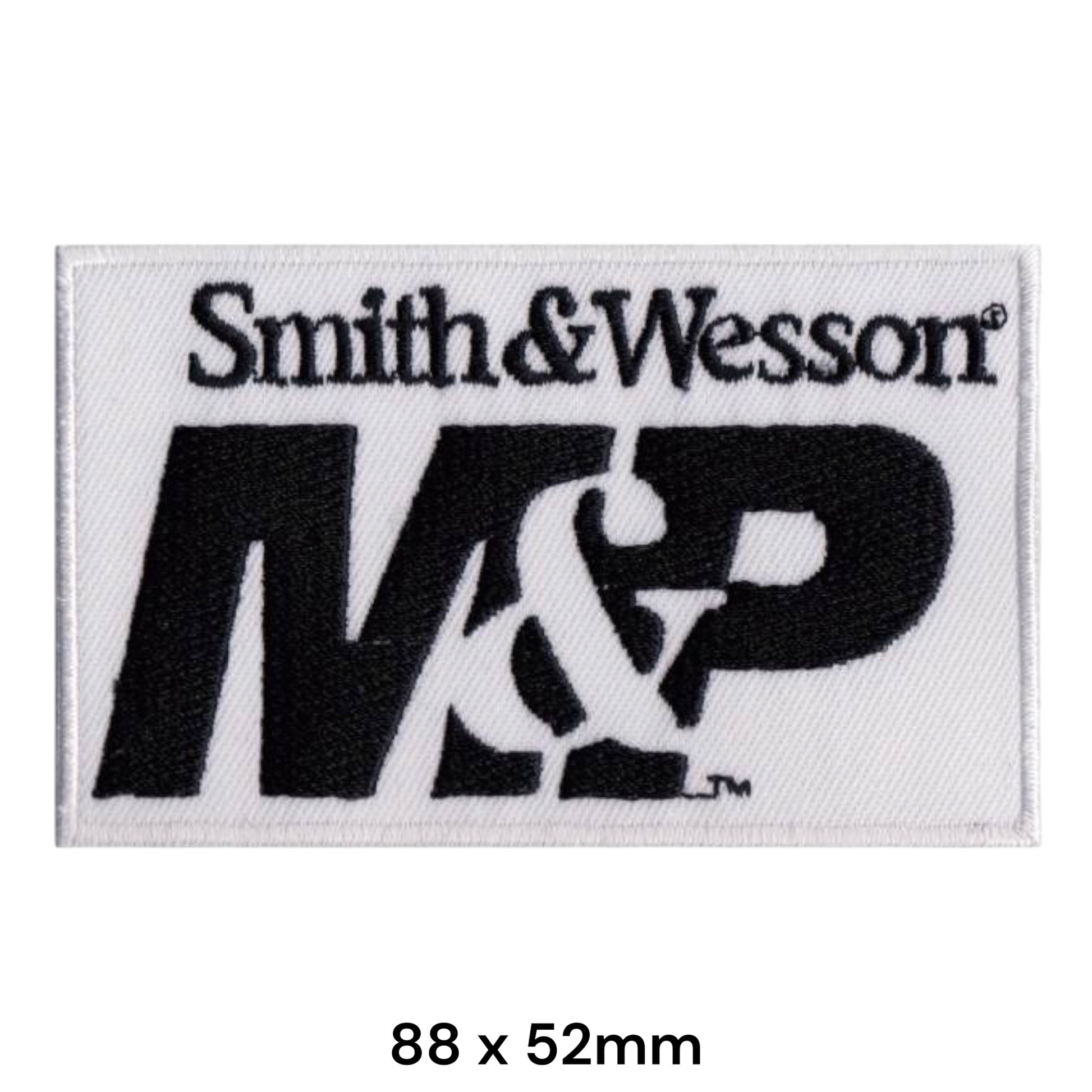 Smith & Wesson M&P Logo Embroidered Patch 88x52mm white black