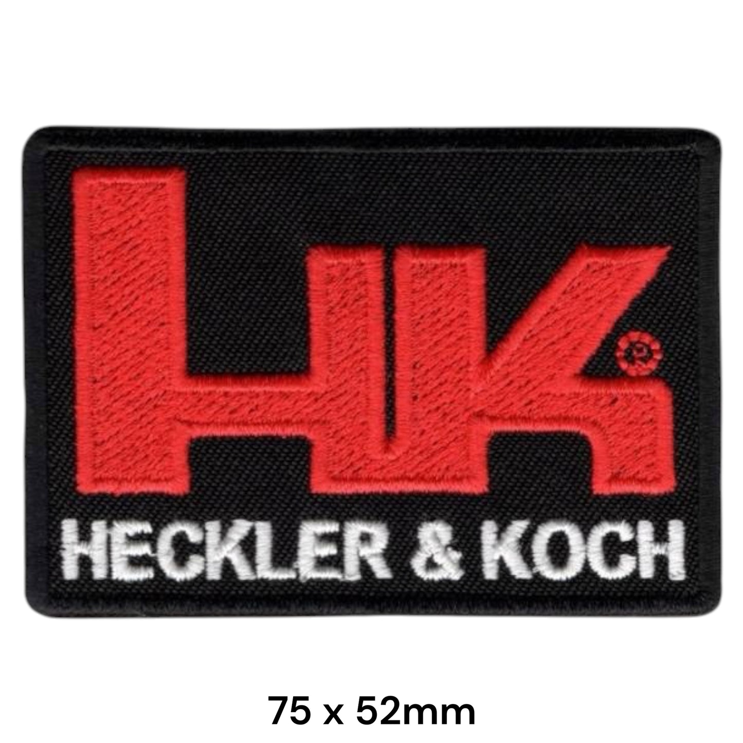 Heckler & Koch HK Logo Embroidered Patch 75x52mm black red white