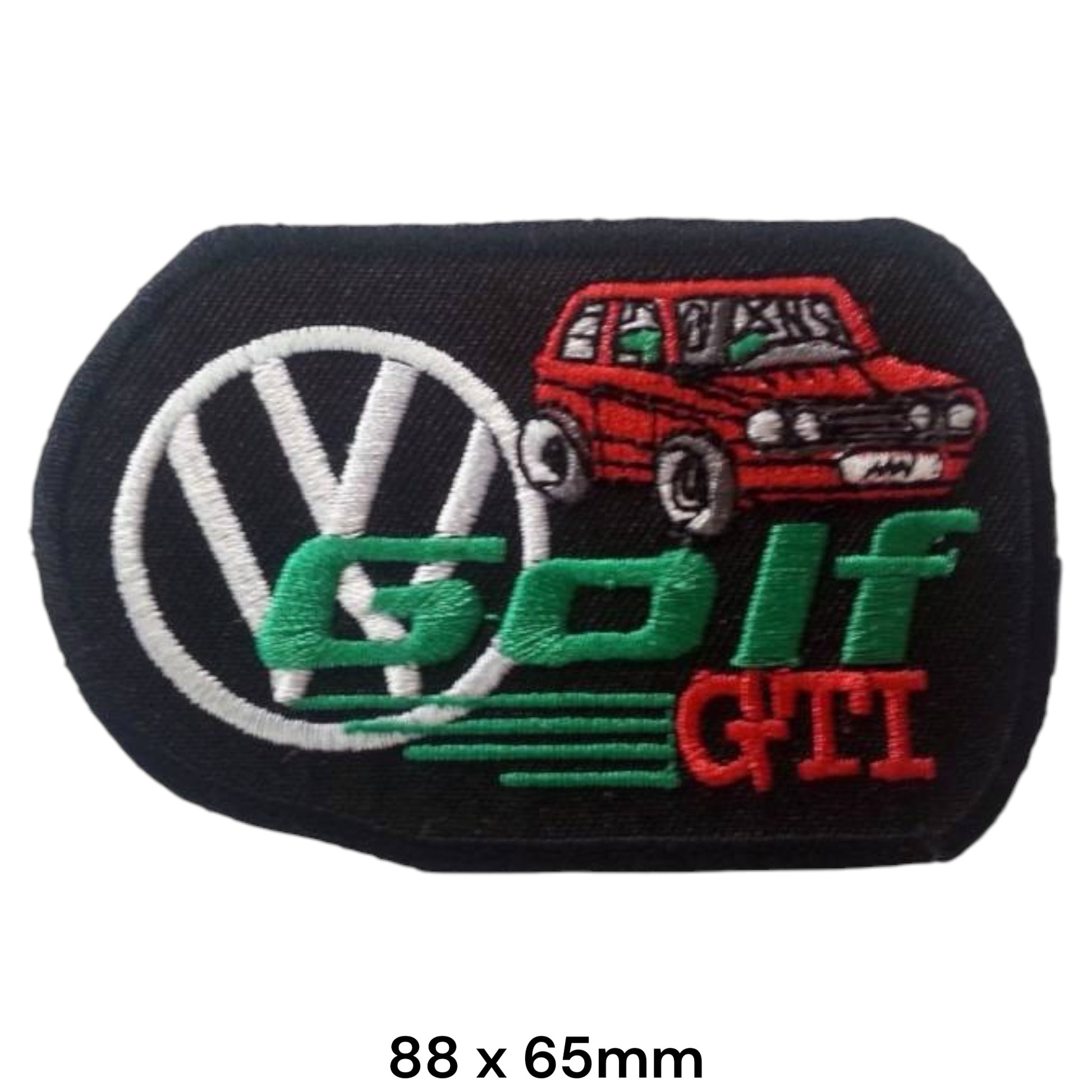 Volkswagen VW Golf GTI Embroidered Patch 88x65mm black red green white