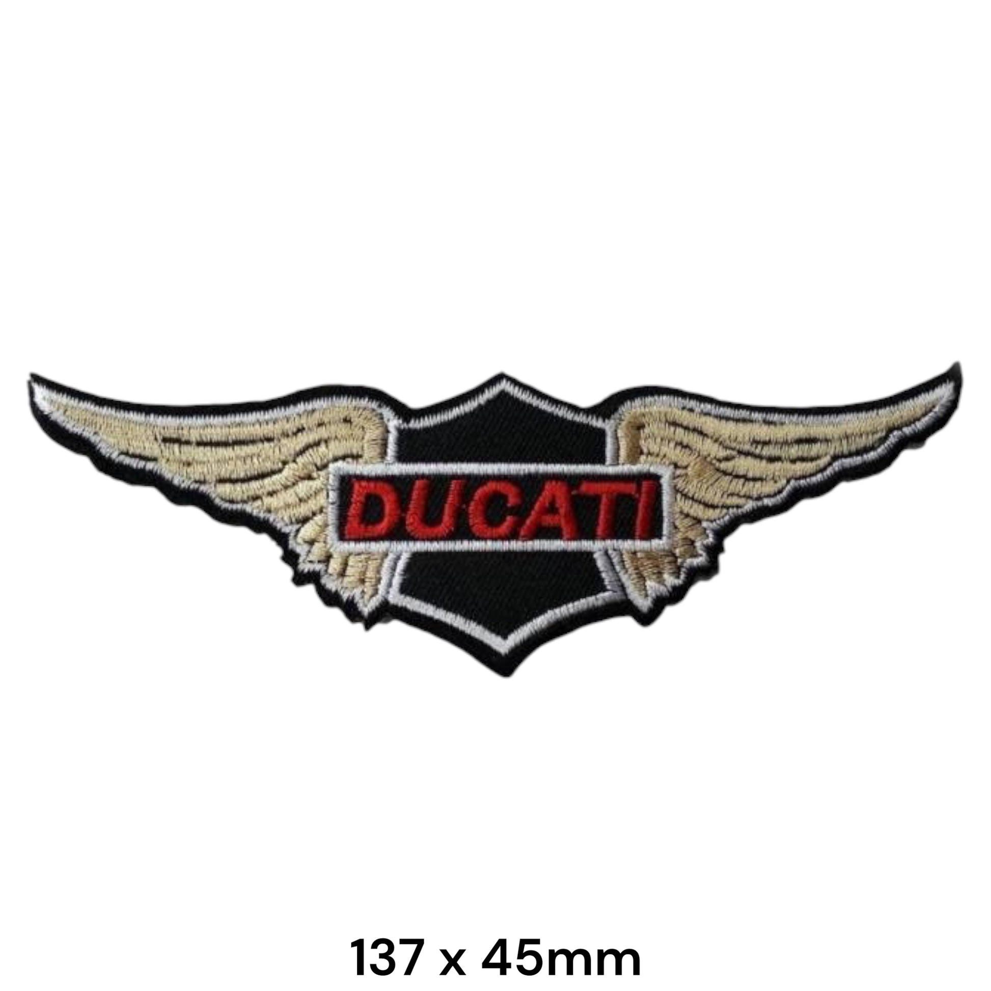 Ducati Wings Logo Embroidered Patch 137x45mm