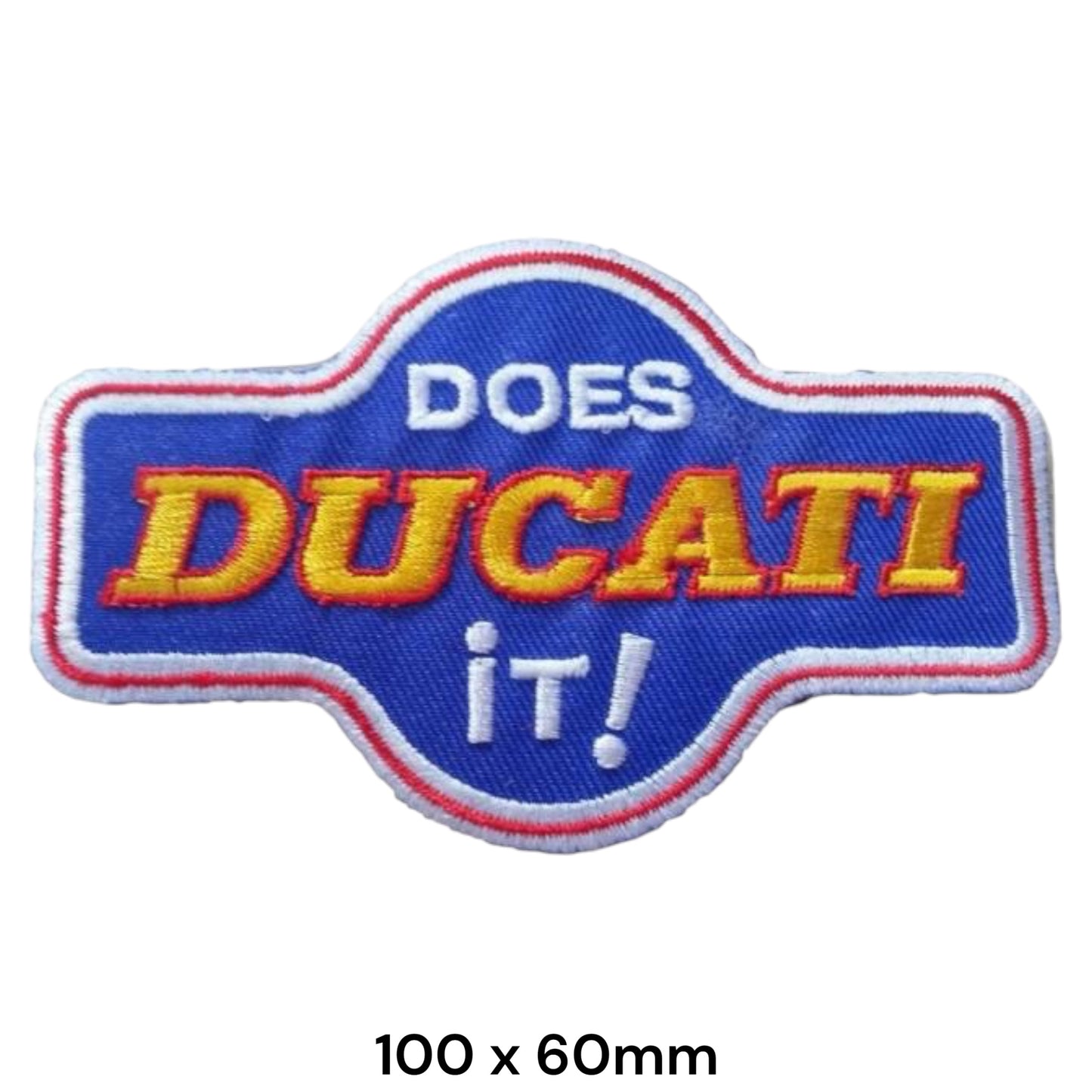 Does Ducati It Embroidered Patch 100x60mm