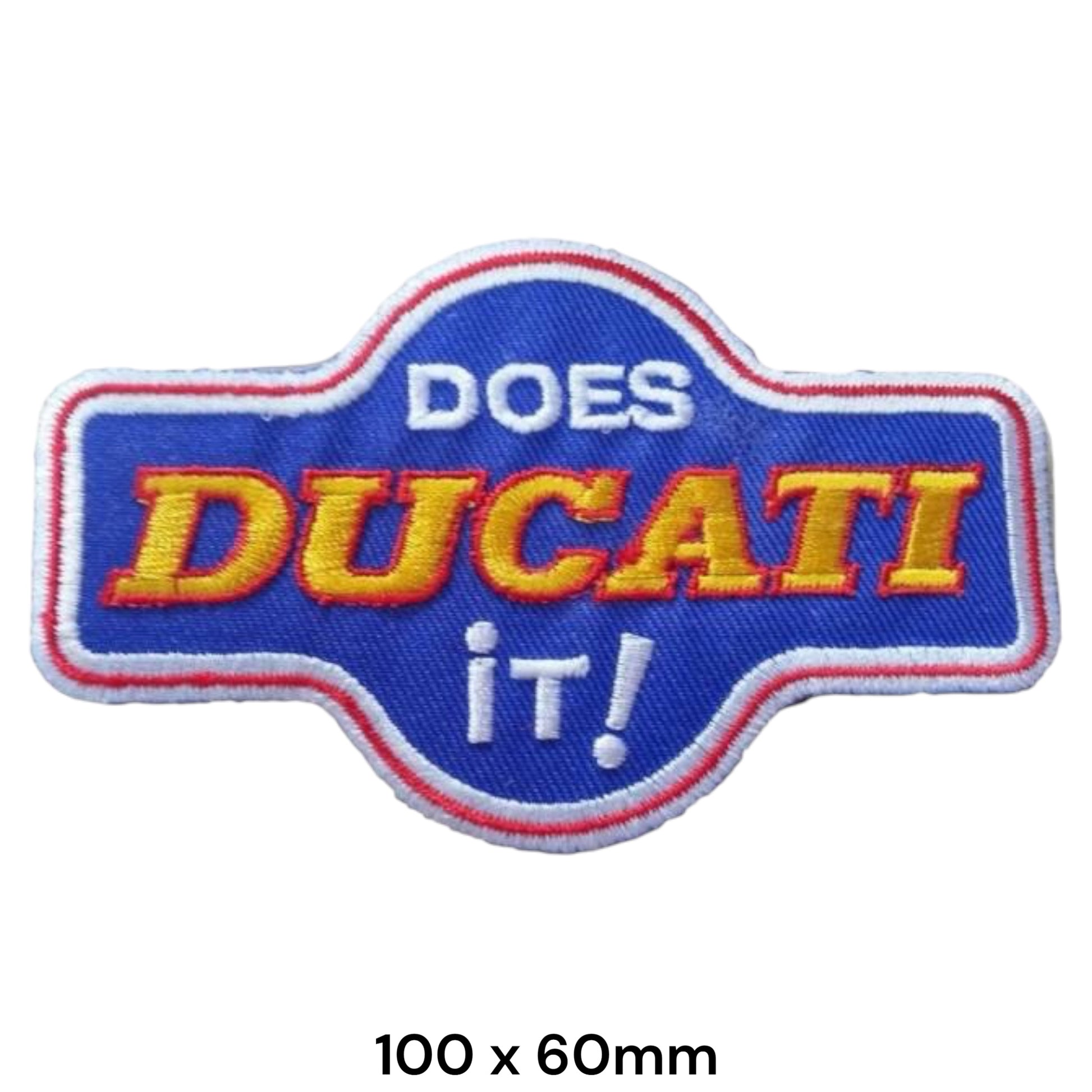 Does Ducati It Embroidered Patch 100x60mm
