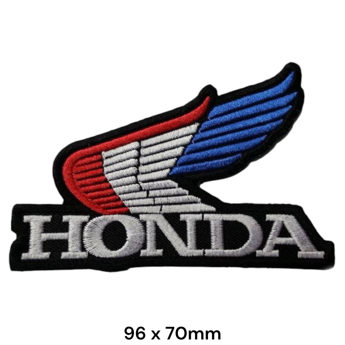 Honda Wings Tricolor Embroidered Patch 96x70mm – Red White Blue