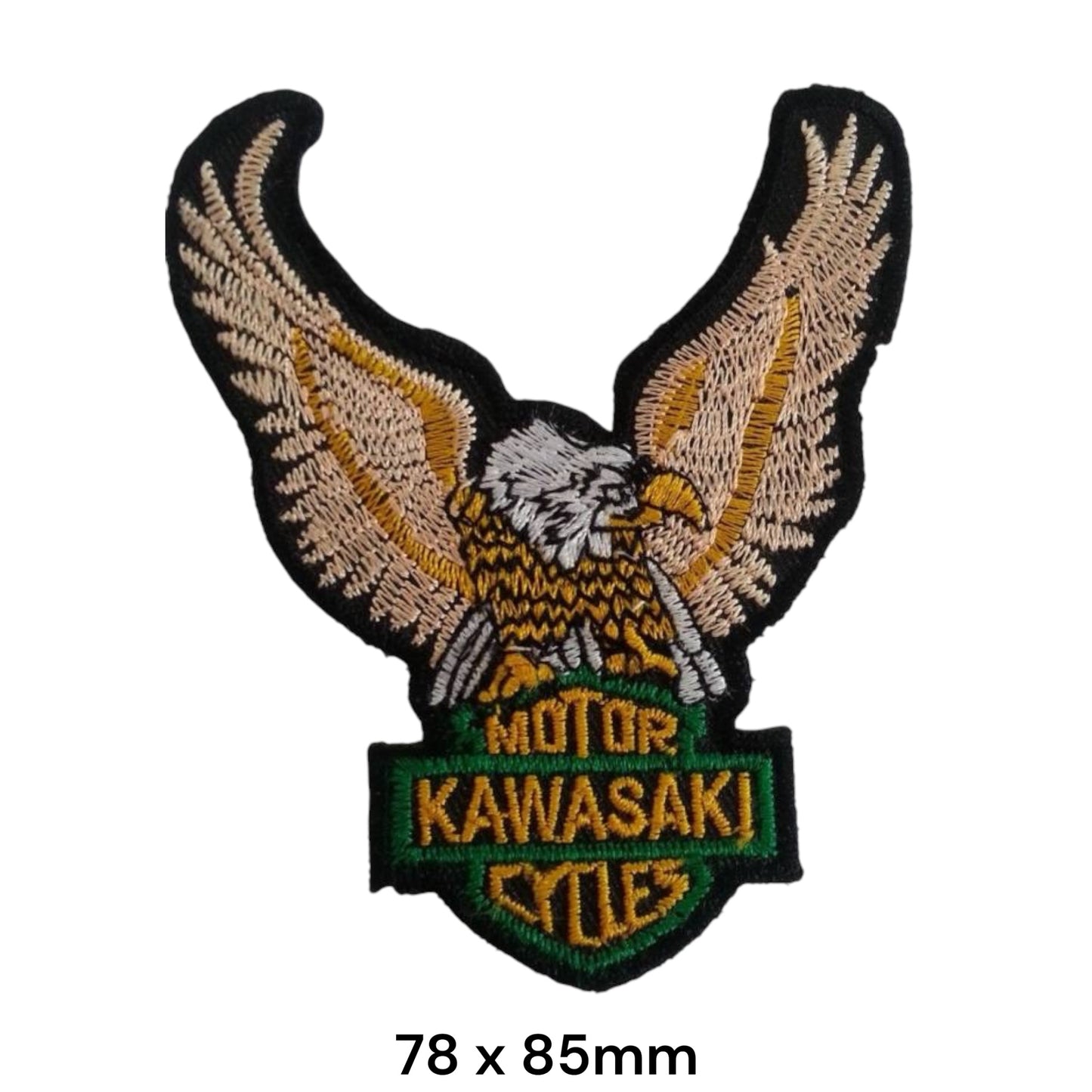Kawasaki Motor Cycles Eagle Embroidered Patch 78x85mm