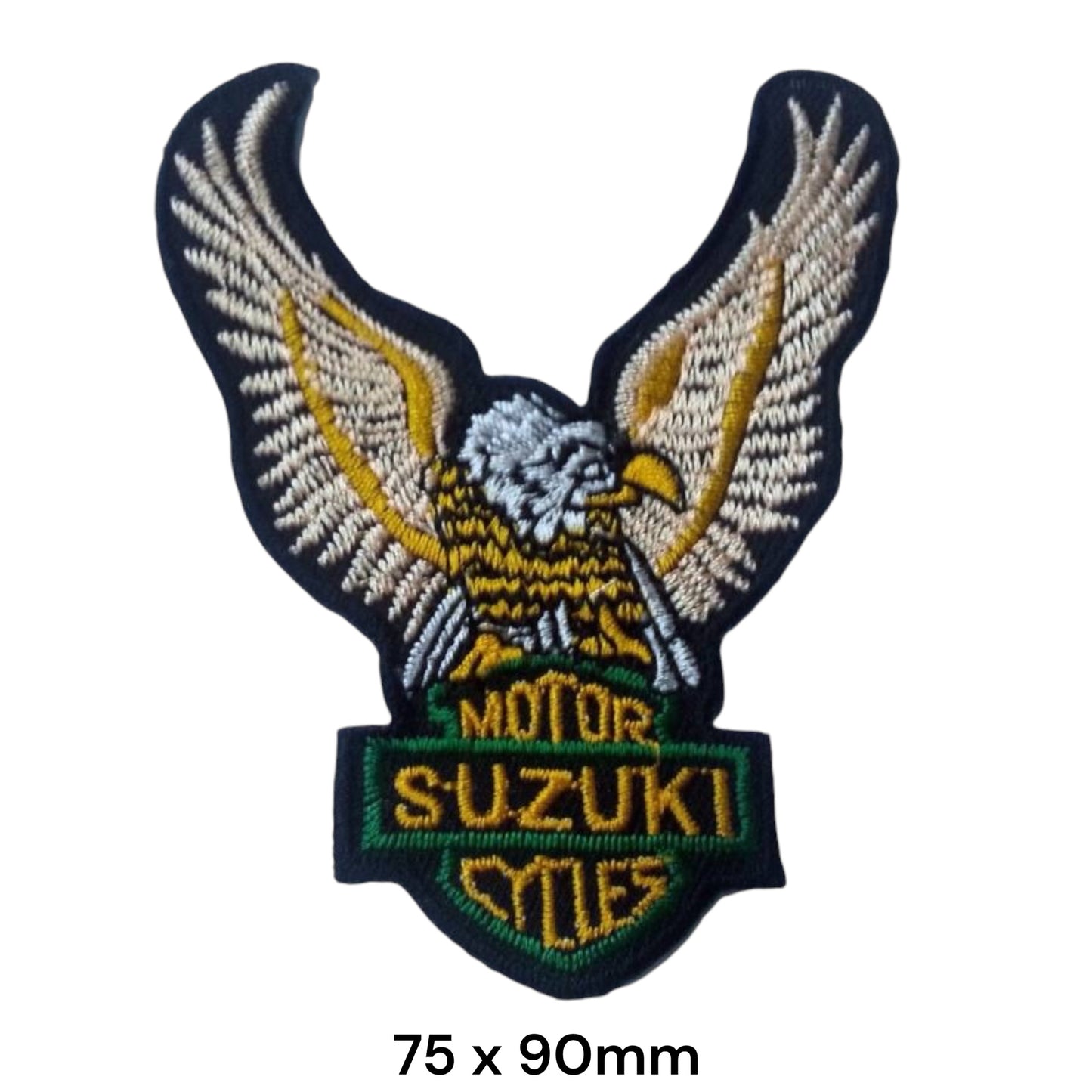 Suzuki Motor Cycles Eagle Embroidered Patch 75x90mm