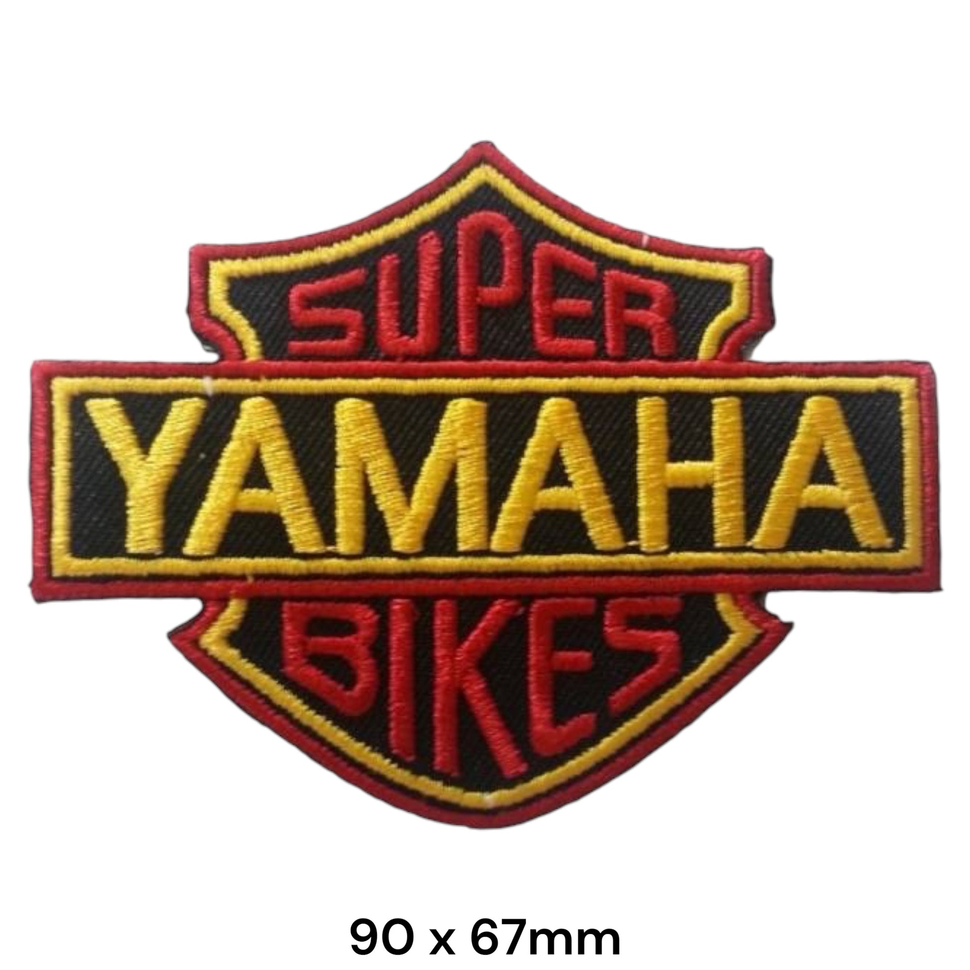 Super Yamaha Bikes Shield Embroidered Patch 90x67mm – Black, Red & Yellow