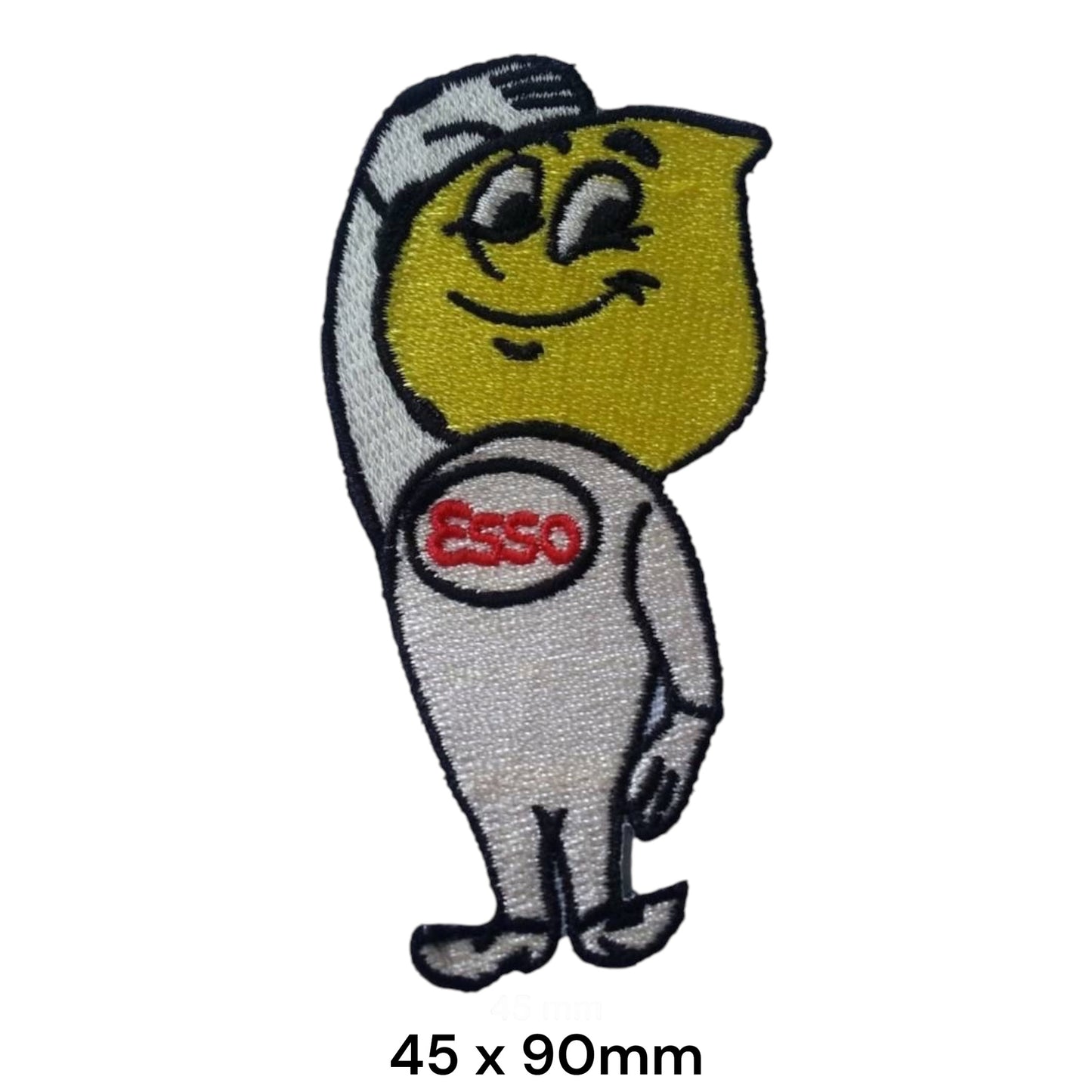 Esso Boy Mascot Embroidered Patch 45x90mm – Yellow, White & Red