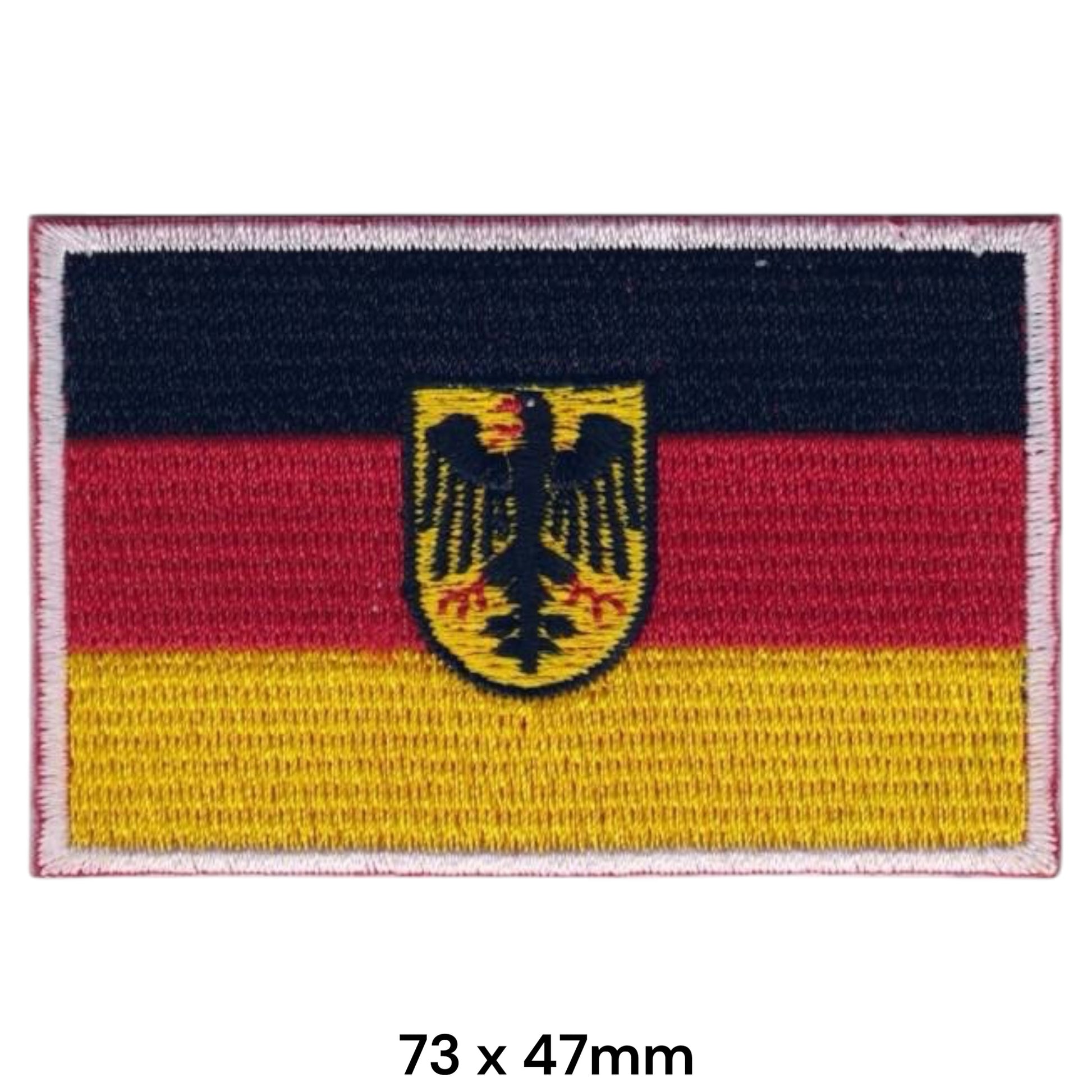 Germany Flag Eagle Crest Embroidered Patch 73x47mm – Black, Red & Gold