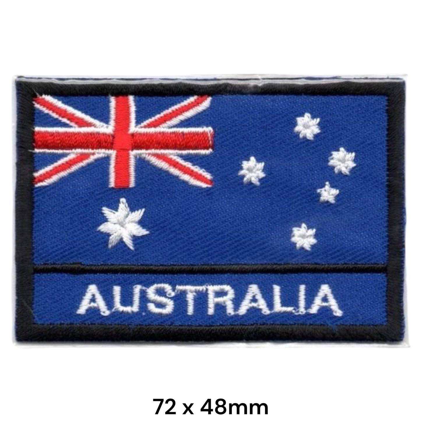Australia Flag Embroidered Patch 72x48mm – Blue, Red & White