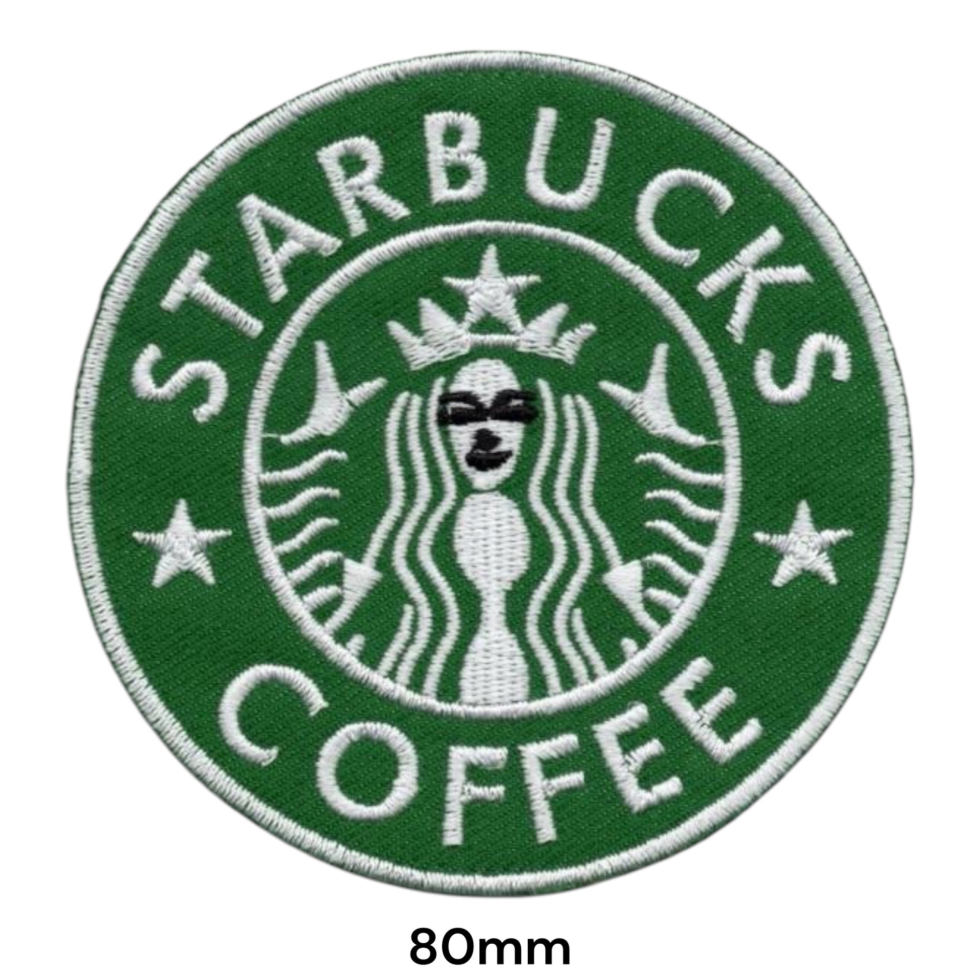 Starbucks Coffee Logo Embroidered Patch 80x80mm – Green & White
