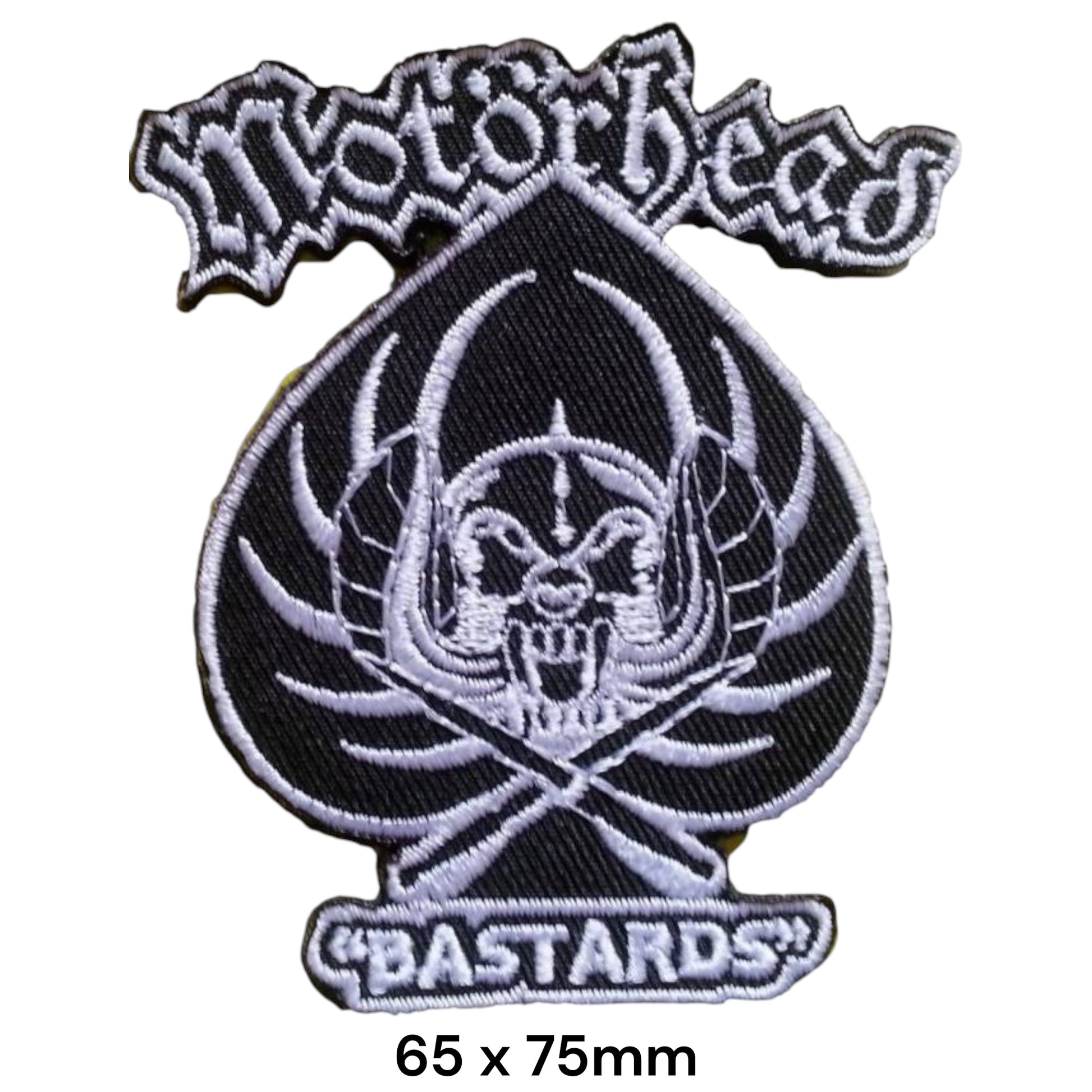 Motörhead Bastards Warpig Spade Embroidered Patch 65x75mm – Black & White