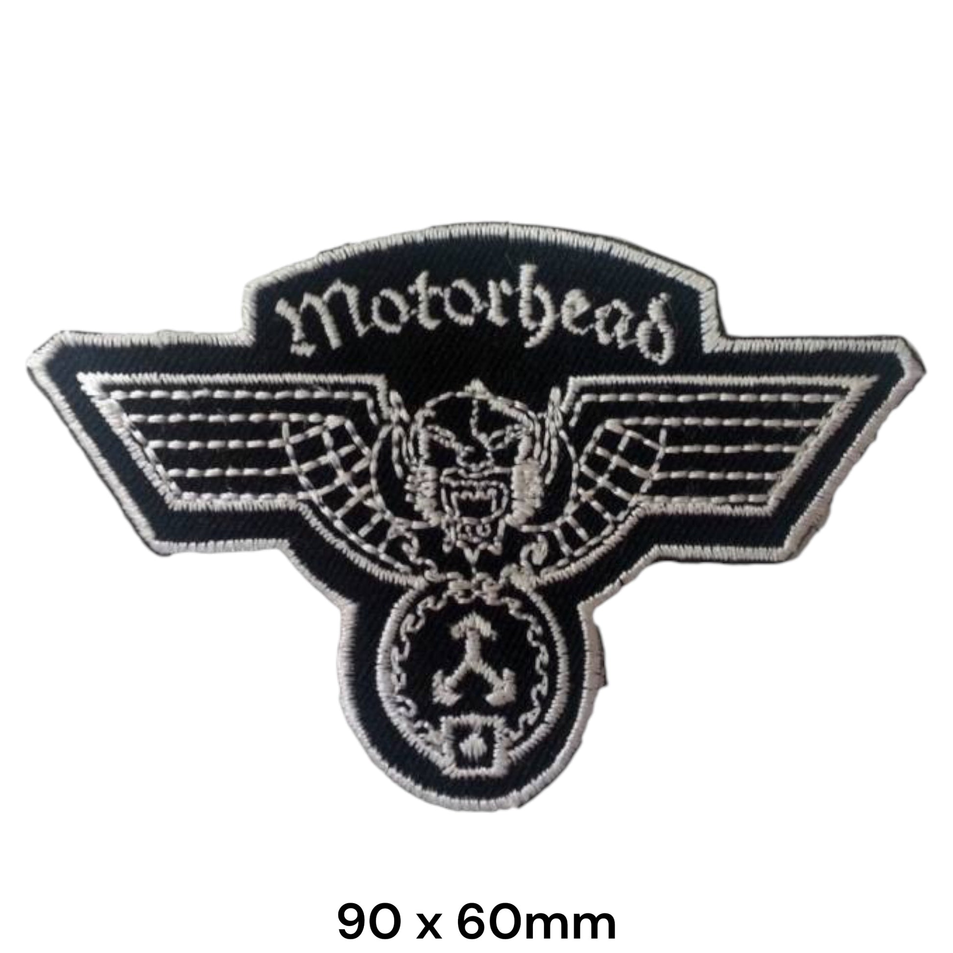 Motörhead Warpig Eagle Wings Embroidered Patch 90x60mm – Black & Silver