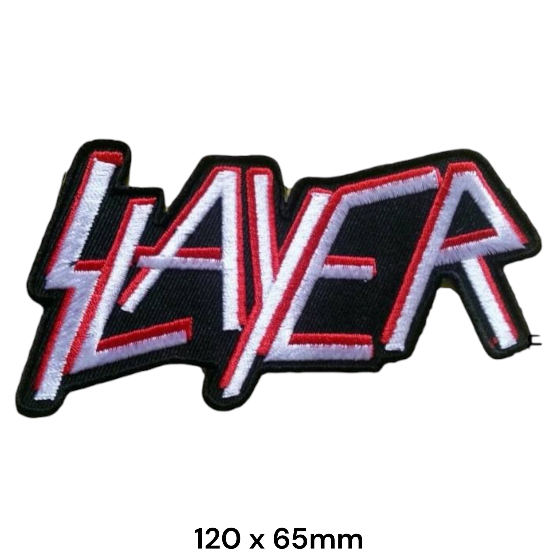Slayer Logo Classic Embroidered Patch 120x65mm – Black, Red & White