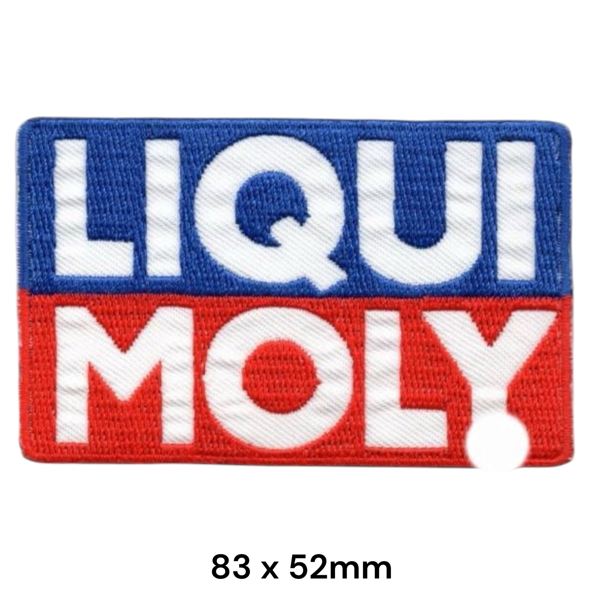 Liqui Moly Logo Embroidered Patch 83x52mm – Blue, Red & White