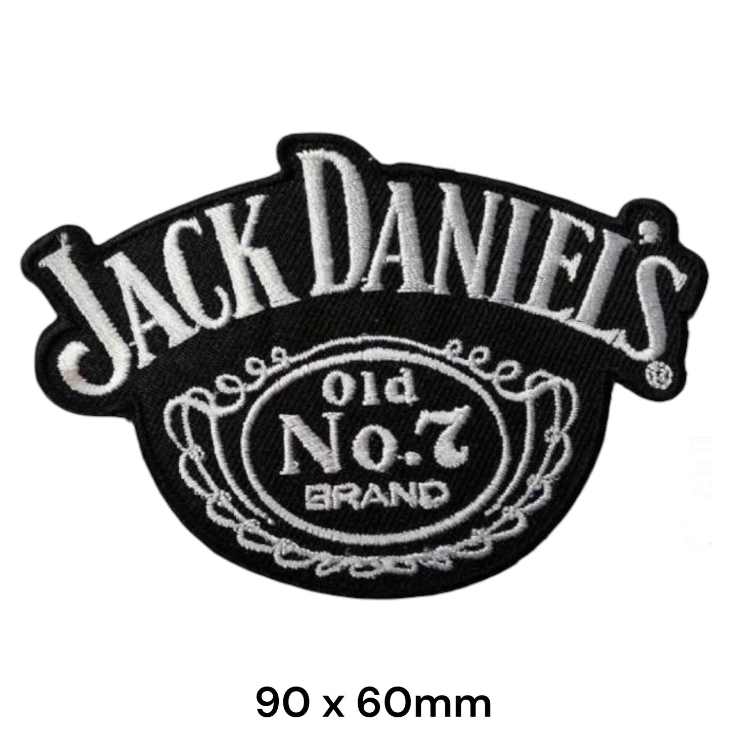 Jack Daniel's Old No. 7 Embroidered Patch 90x60mm – Black & White