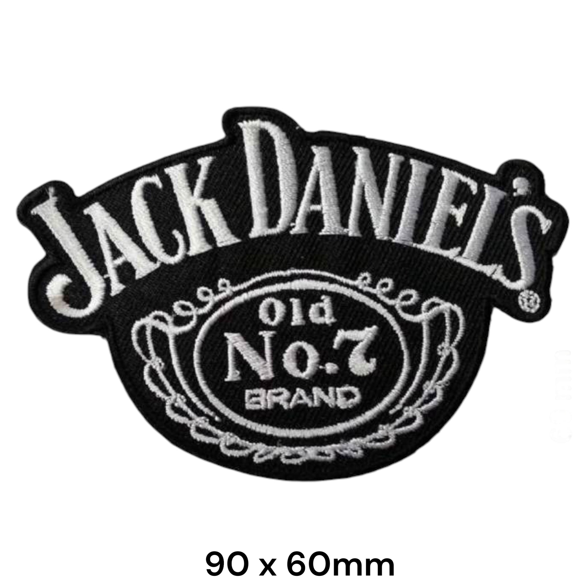Jack Daniel's Old No. 7 Embroidered Patch 90x60mm – Black & White
