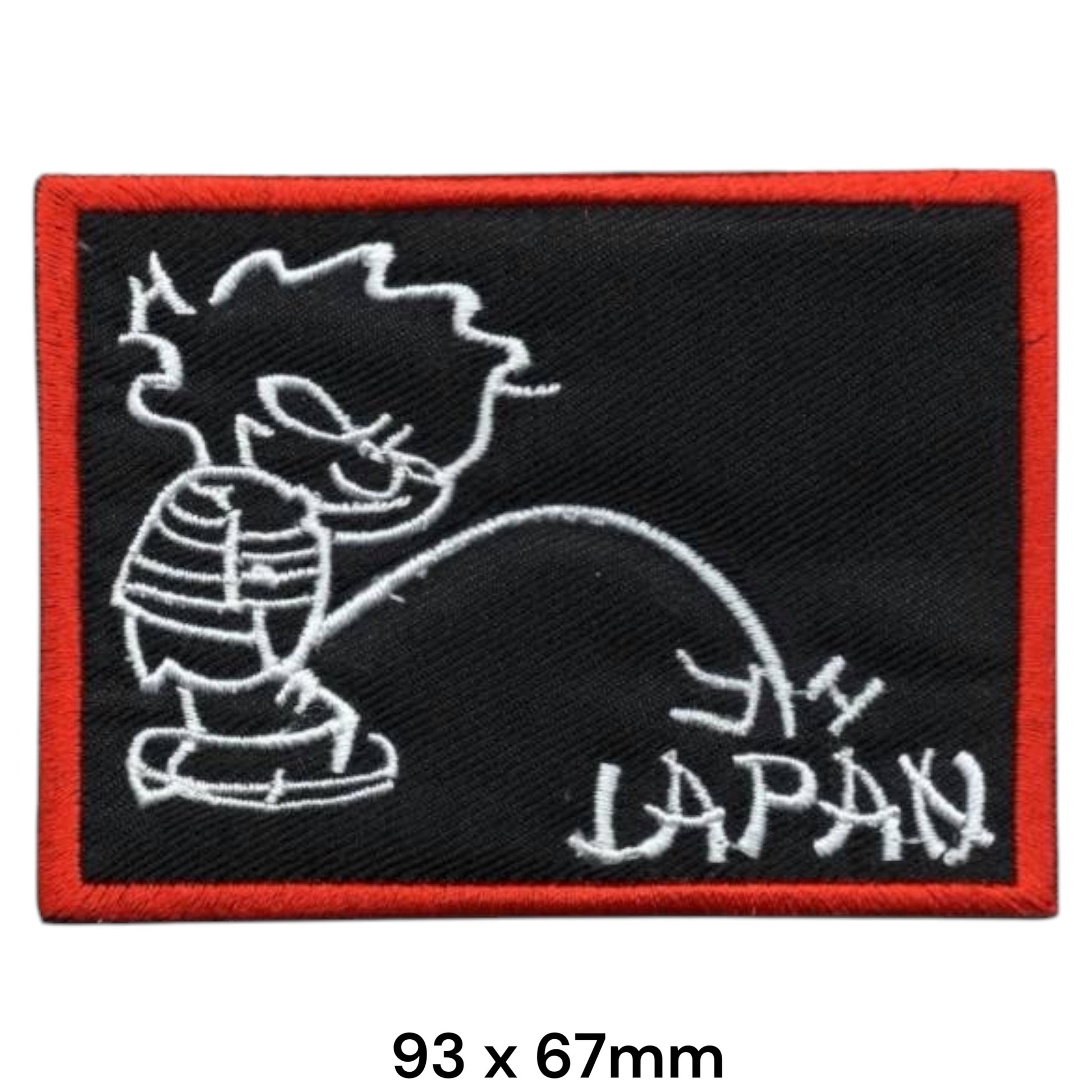 Pee Boy on Japan Embroidered Patch 93x67mm – Black, White & Red