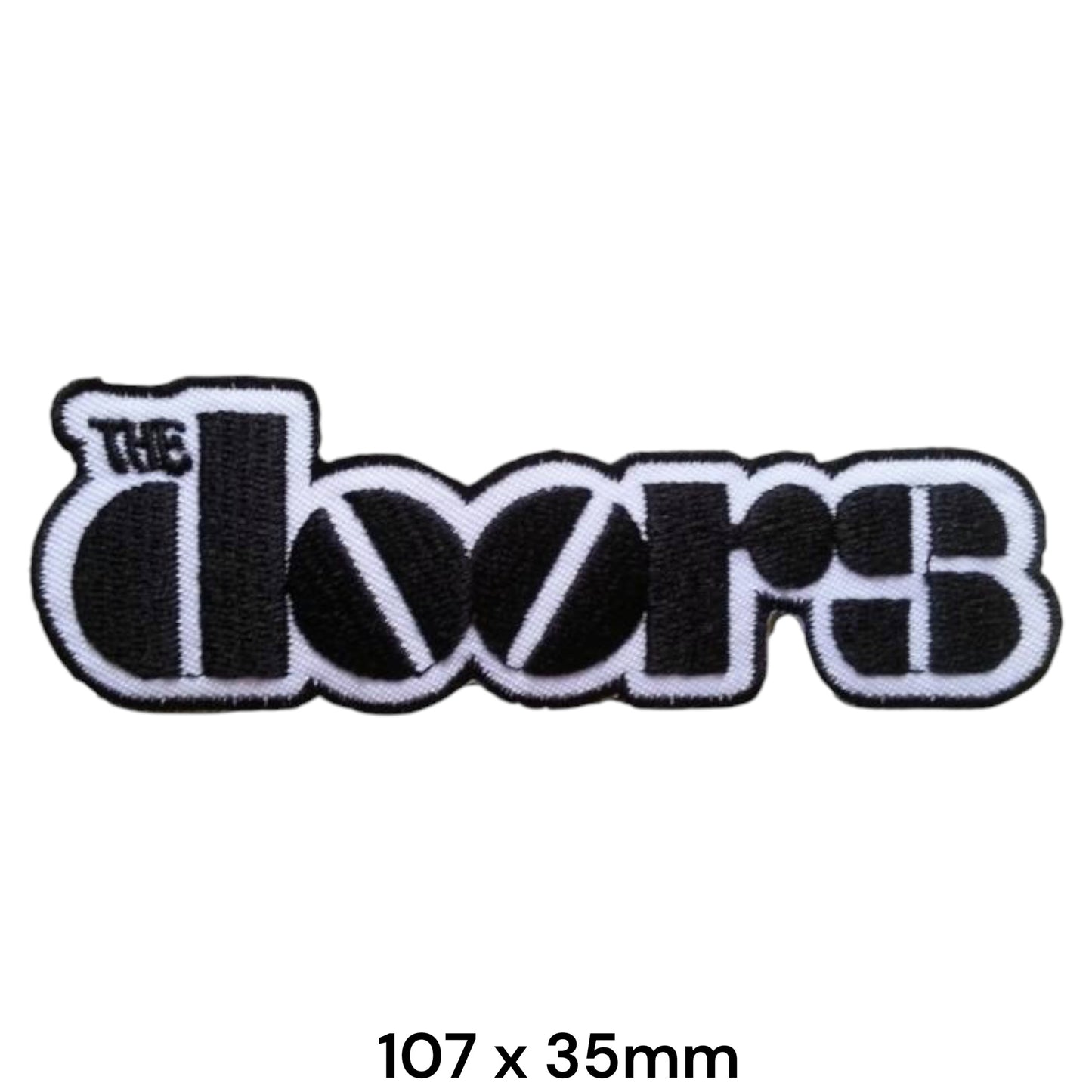 The Doors Classic Logo Embroidered Patch 107x35mm – Black & White