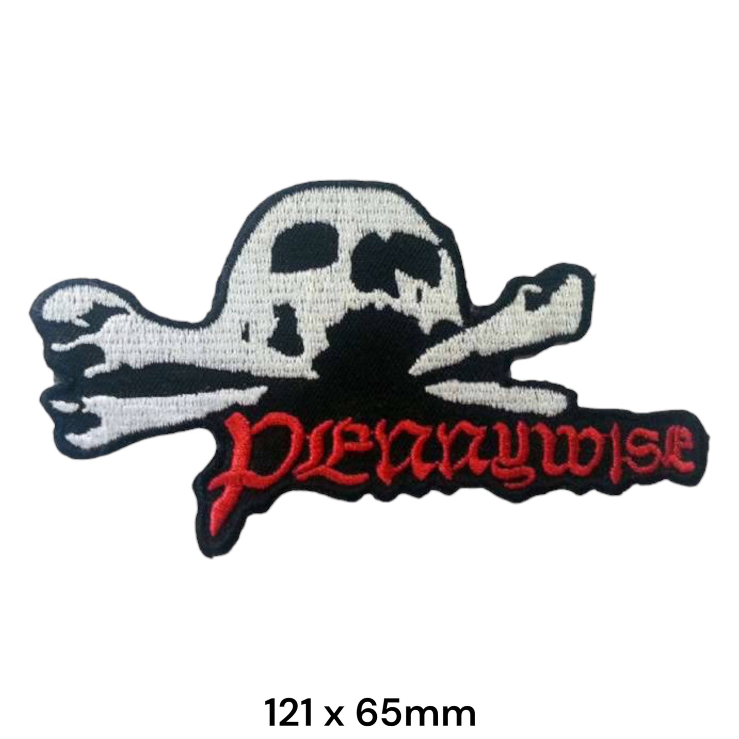 Pennywise Skull & Crossbones Embroidered Patch Iron-On Sew-On Punk Rock Band Badge